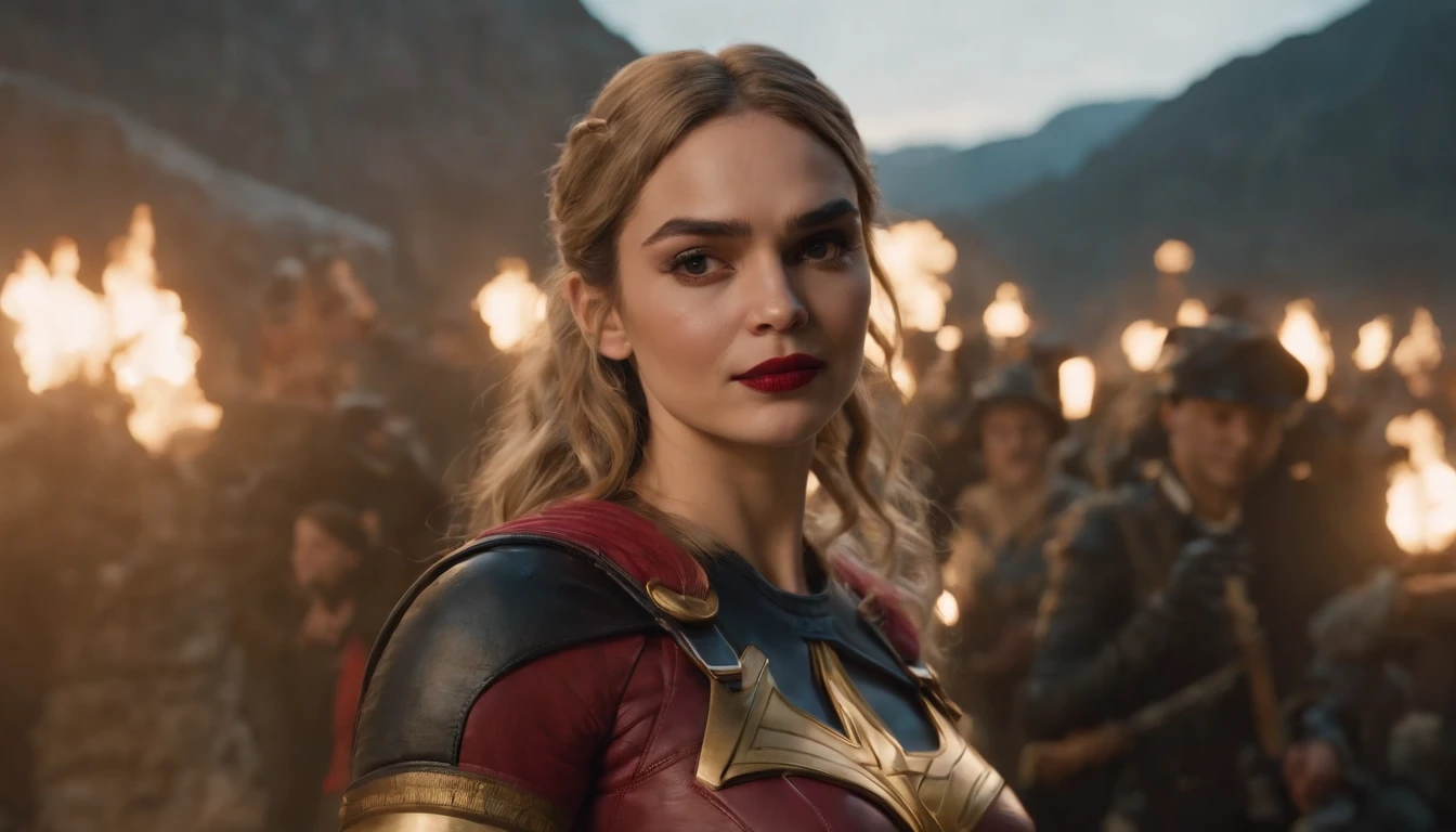 there is a man that is standing in the dark with a cell phone, trending on concept art, gal gadot as harley quinn, emma watson as black canary, ocarina of time movie, anime scenery, japan studio game, gal gadot as captain marvel, gal gadot as wonder woman, full-cosplay, gordon freeman as a woman, full-cosplay wario