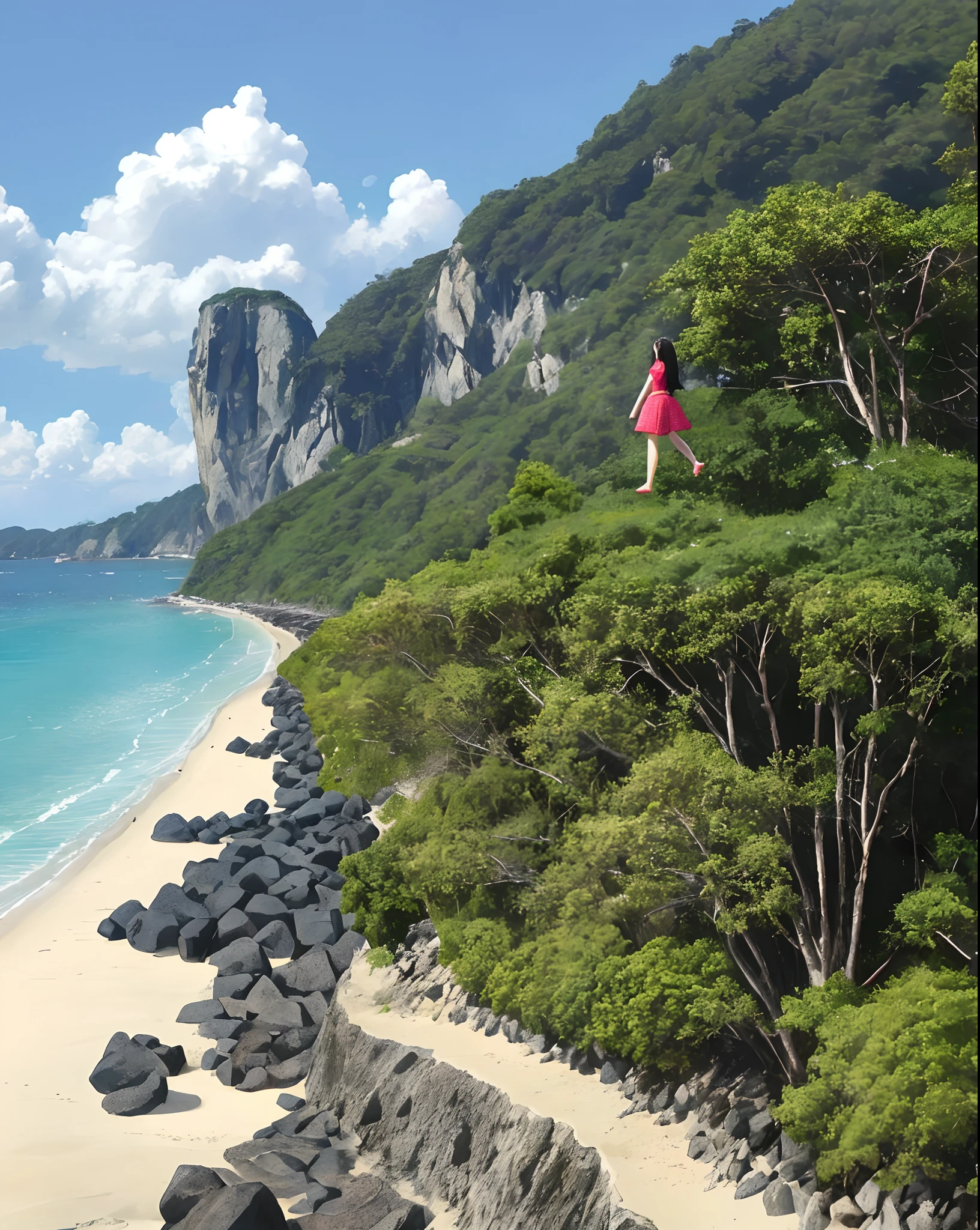 Megumi Kato at the beach