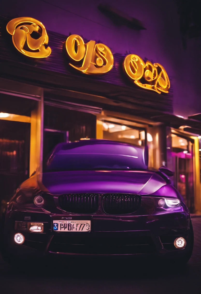 crie uma logo empresarial com uma coroa dourada com o nome da marca "Real bombons" em roxo na base, e um bombom roxo em cada ponta.