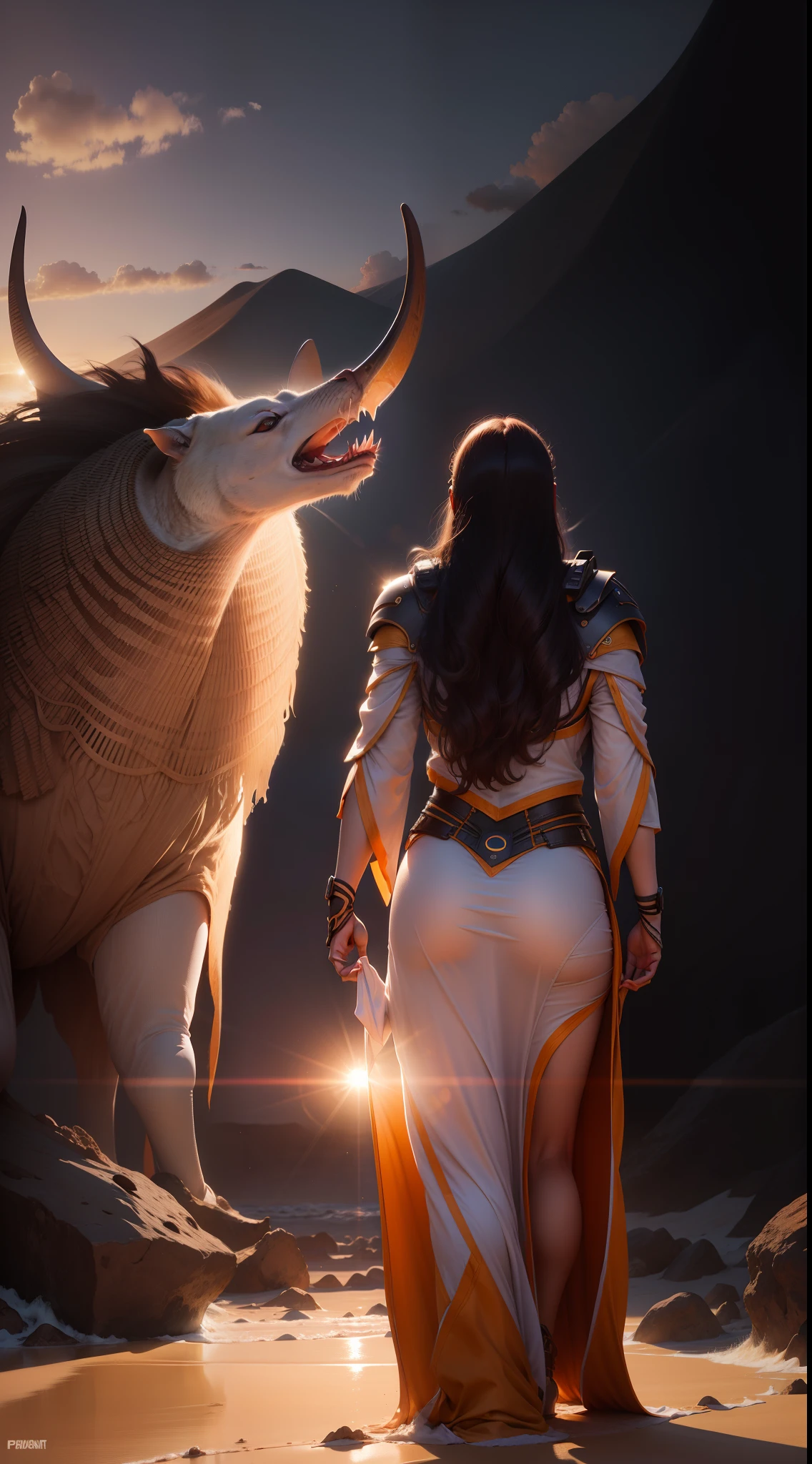 Change this  background to a dune, sunset, professional product photography