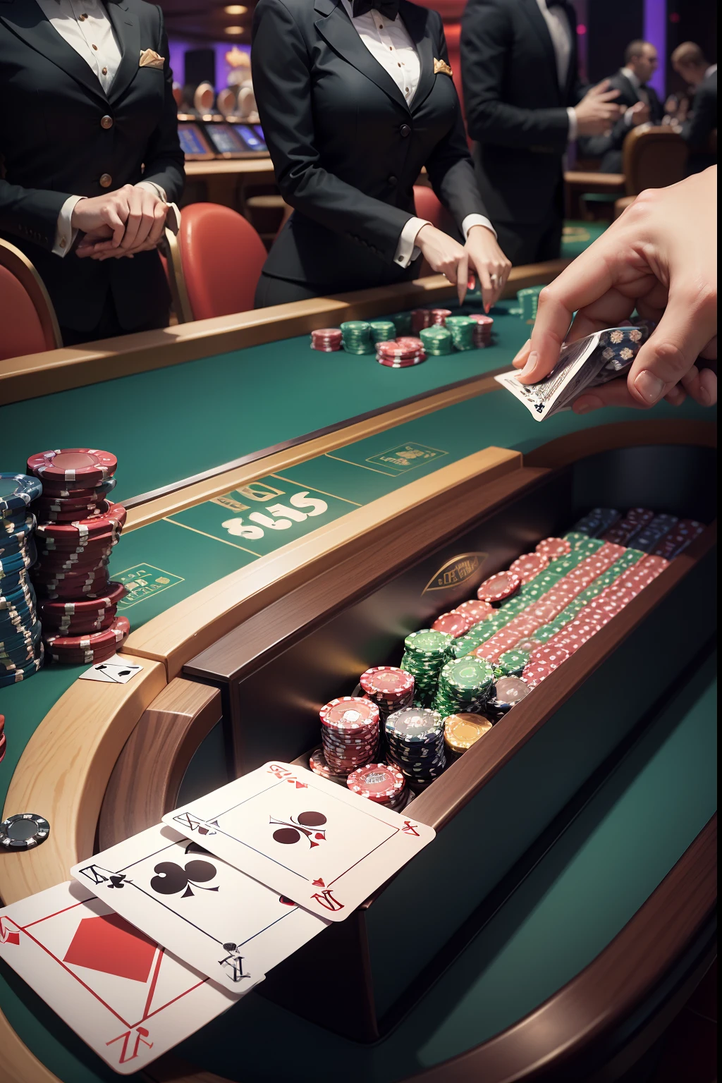 abstract online casino with lots of profit