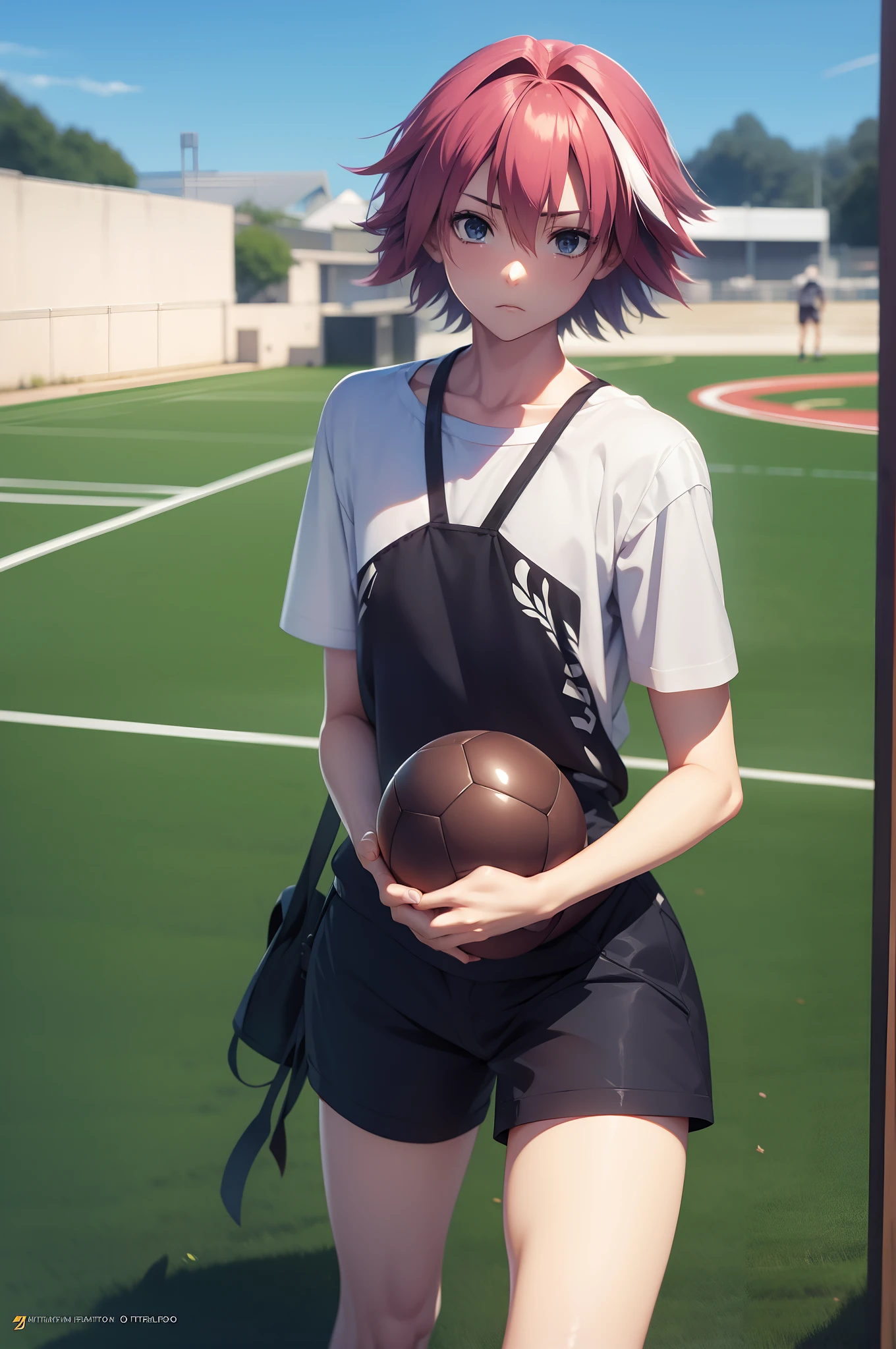 (Astolfo), de anime chutando uma bola de futebol em um campo de futebol, Kentaro Miura estilo de arte, kentaro miura manga art style, shigenori soejima illustration, trending on artstation pixiv, Makoto Shinkai Estilo de Arte, arte anime de alta qualidade, Kentaro Miura Arte, Arte Zerochan, Makoto Shinkai ( apex legends )
