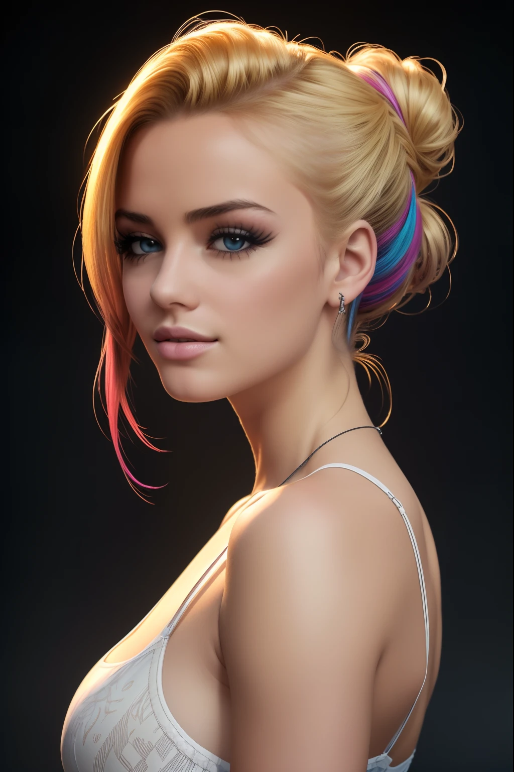 8K,best quality, Meisterwerk, ultra-high resolution, (fotorealistisch:1.4), RAW-Foto, (Authentisches Hautbild:1.3), (Filmkorn:1.3), (Selfie-Winkel),1girls,Beautiful, detaillierte Augen und Gesicht,Meisterwerk, best quality,nahaufnahme,upper body,