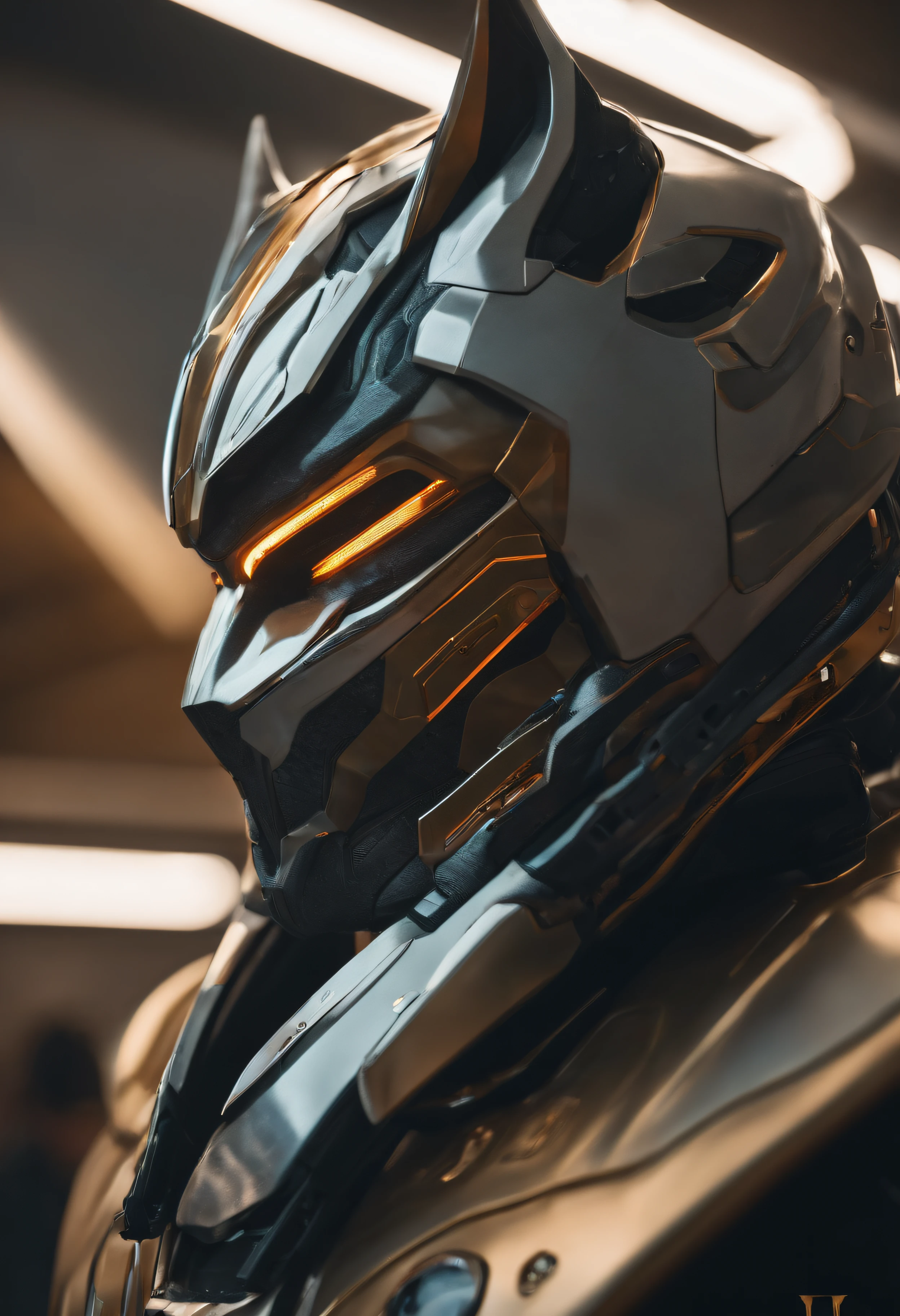 lince futurista usando armadura, com dentes a mostra, Arte conceitual do futuro, 8K分辨率