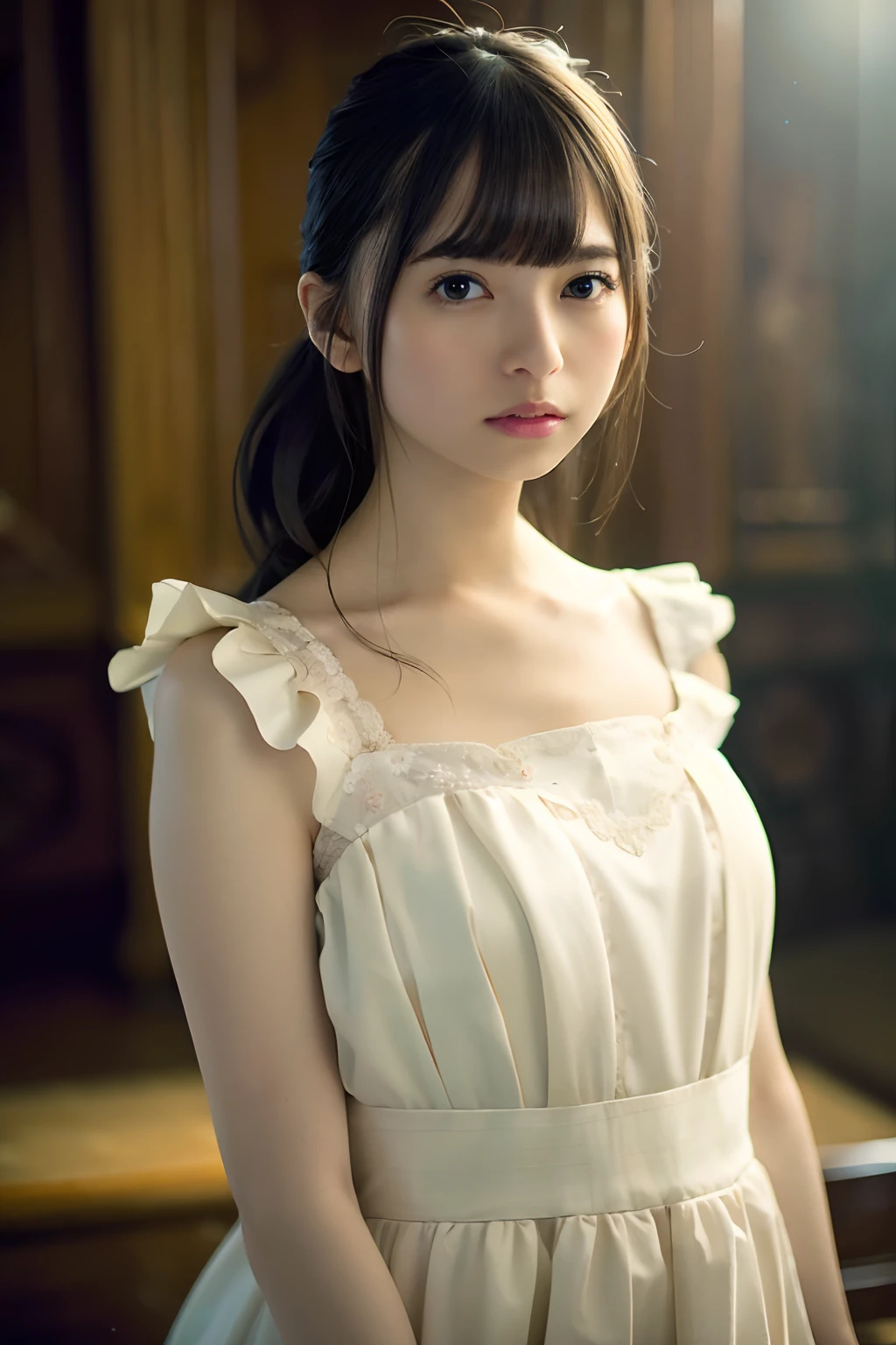 RAW photograph, best quality, masterpiece, an extremely delicate and beautiful, extremely detailed, CG, unity, 8k wallpaper, Amazing detailed, finely detailed, masterpiece, best quality, official art, extremely detailed CG unity 8k wallpaper, ultra-detailed, highres, extremely detailed, clear, focused, (best quality), (realistic, photo-realistic:1.6), 8k, soft lighting, high quality, cinematic lighting, 1girl, centered, full body