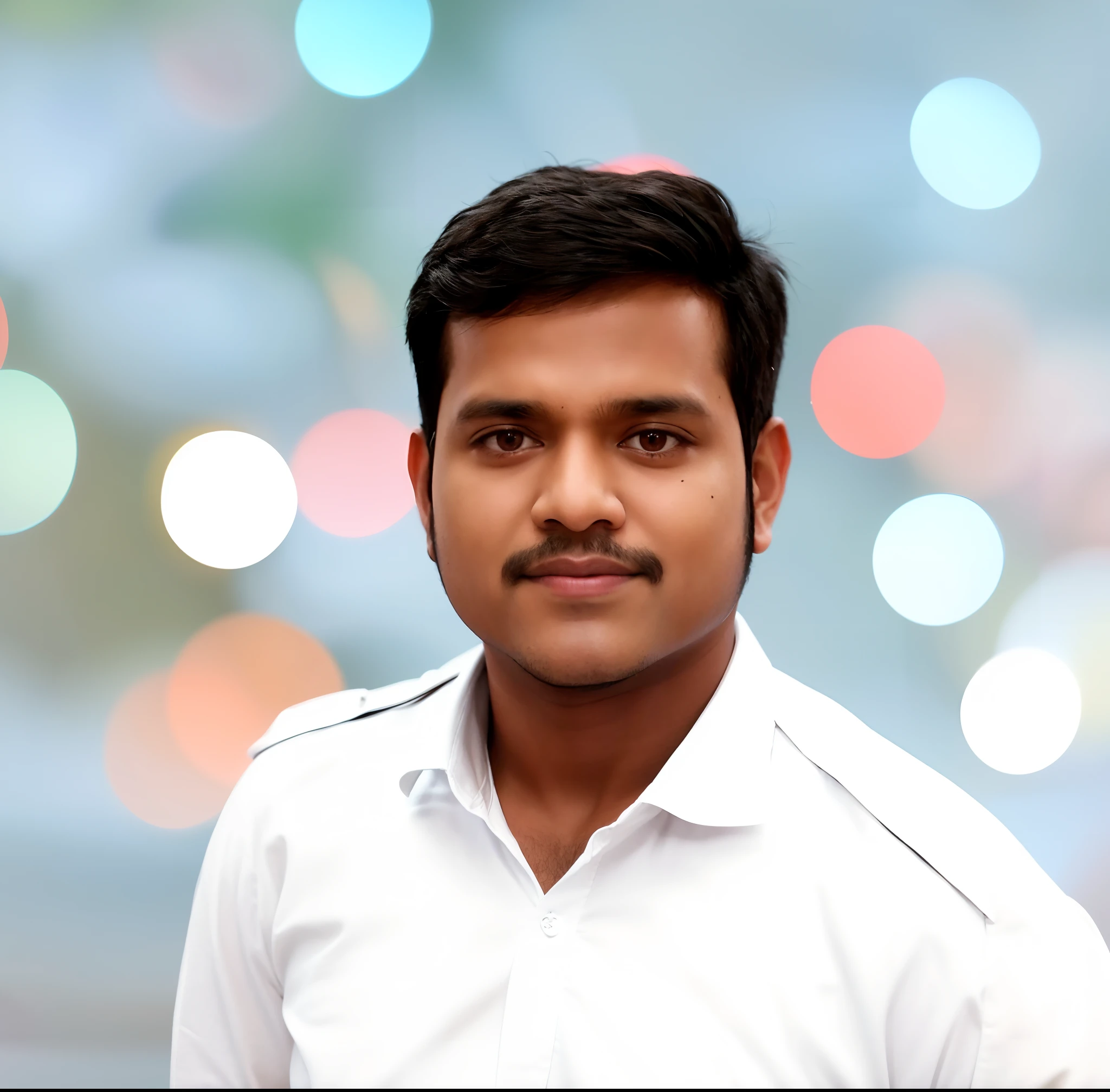 there is a man that is standing in front of a wall, jayison devadas, portait photo profile picture, professional profile picture, background blur, bokeh in the background only, amazing professional picture, with accurate face, in front of white back drop, facebook profile picture, profile photography, portrait mode photo, vinayak, shot with premium dslr camera