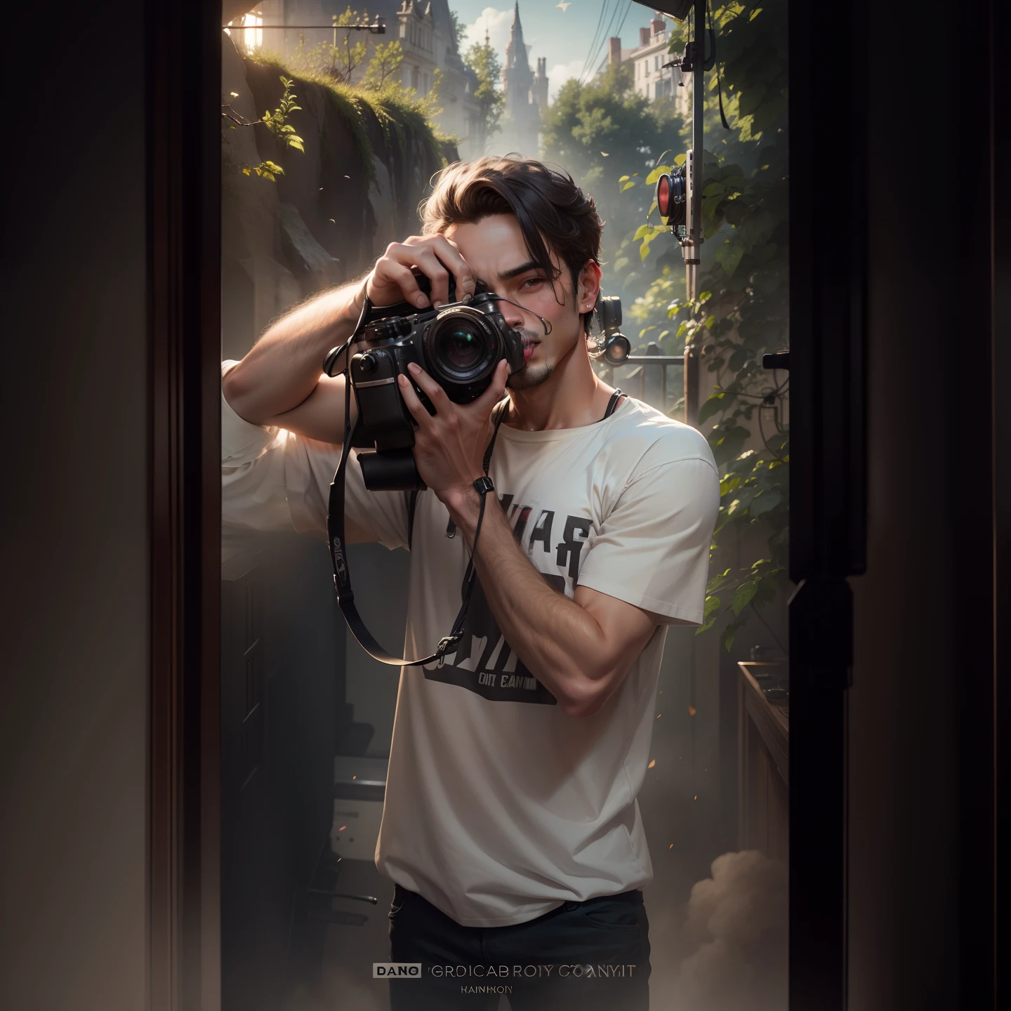 Hansom boy cameraman