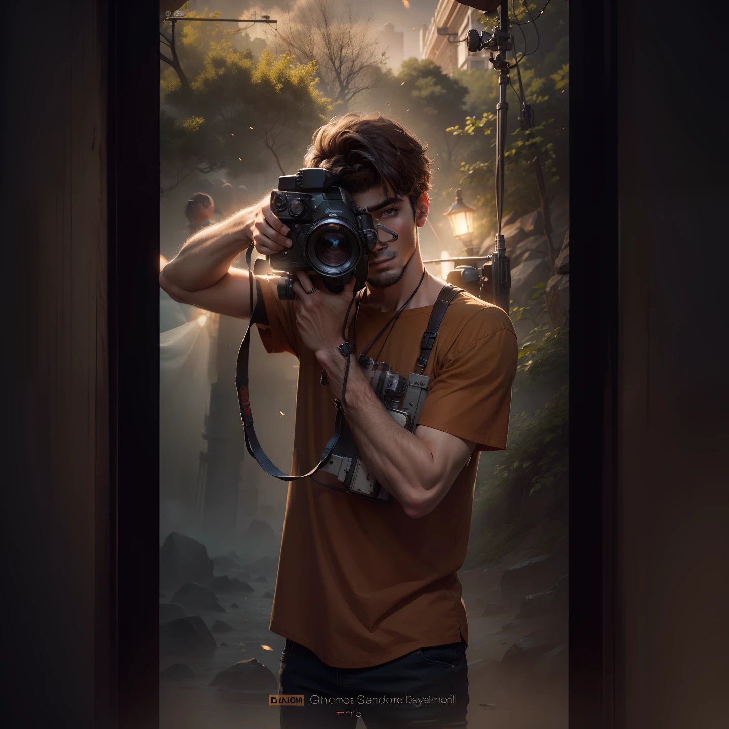 Hansom boy cameraman