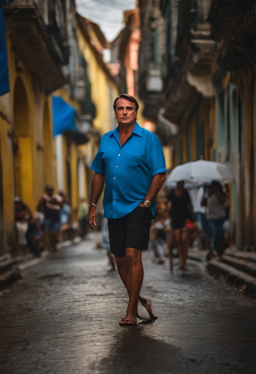 bolsonaro in the street  Realistic, fotografia, real, natural,