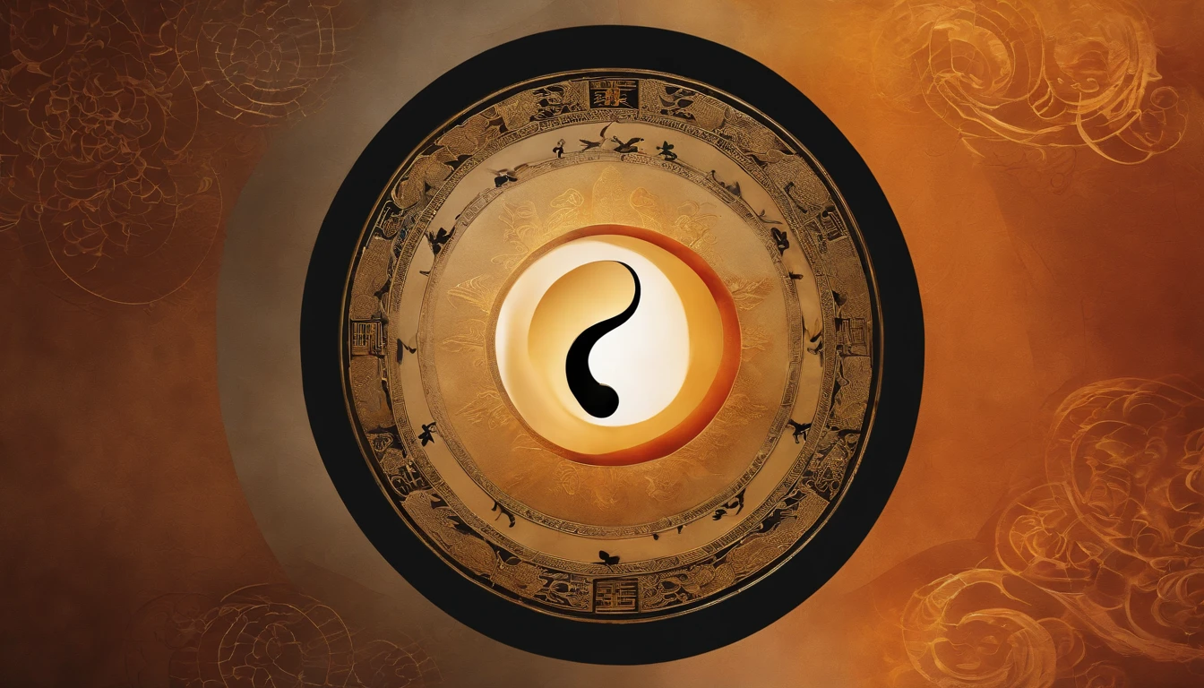 (harmony, balance, yin-yang), Chinese silk painting, Tai Chi principles, fluid motion, interconnected elements, the interplay of contrasting forces, Daoist philosophy, a touch of the I Ching, warm and cool color palette, reflective art, inspired by Laozi, Zhuangzi,  Yin Yang diagrams, Taijitu, the Bagua, the fusion of the spiritual and the physical,1girl,solo, grabbing breasts,, daoist, summon magic,  cinematic lighting,  fire and ice split, bagua background, circular bagua, yi yang, daoist practice, mediation sit, buddha sit,  spiral loong, cloud loong at the top,