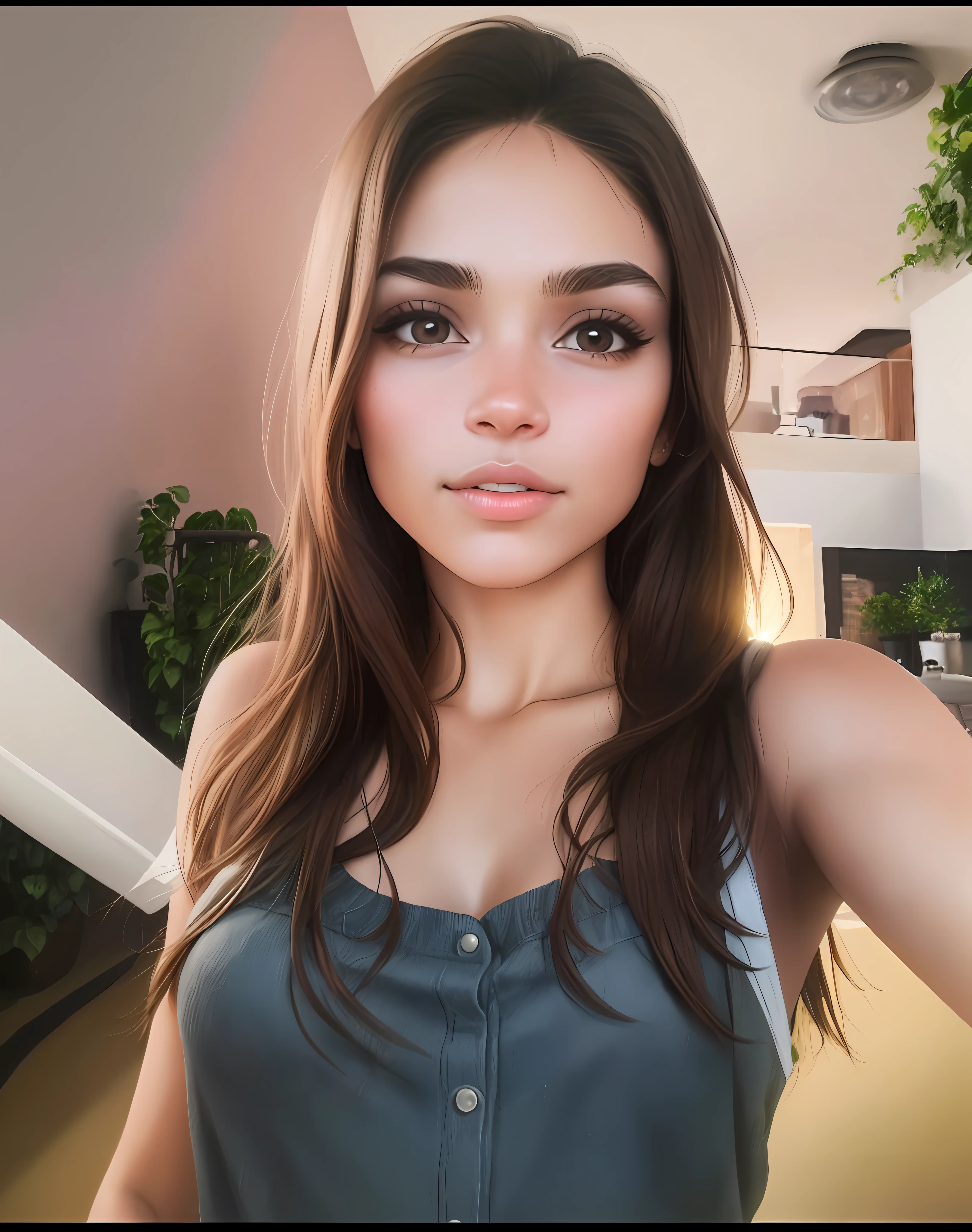 Creates an avatar ,with the face of the photo and with arm in excellent quality caramel brown eyes Sensual mouth and breasts well motellado,in legs of a person of 1.66 height in excellent quality