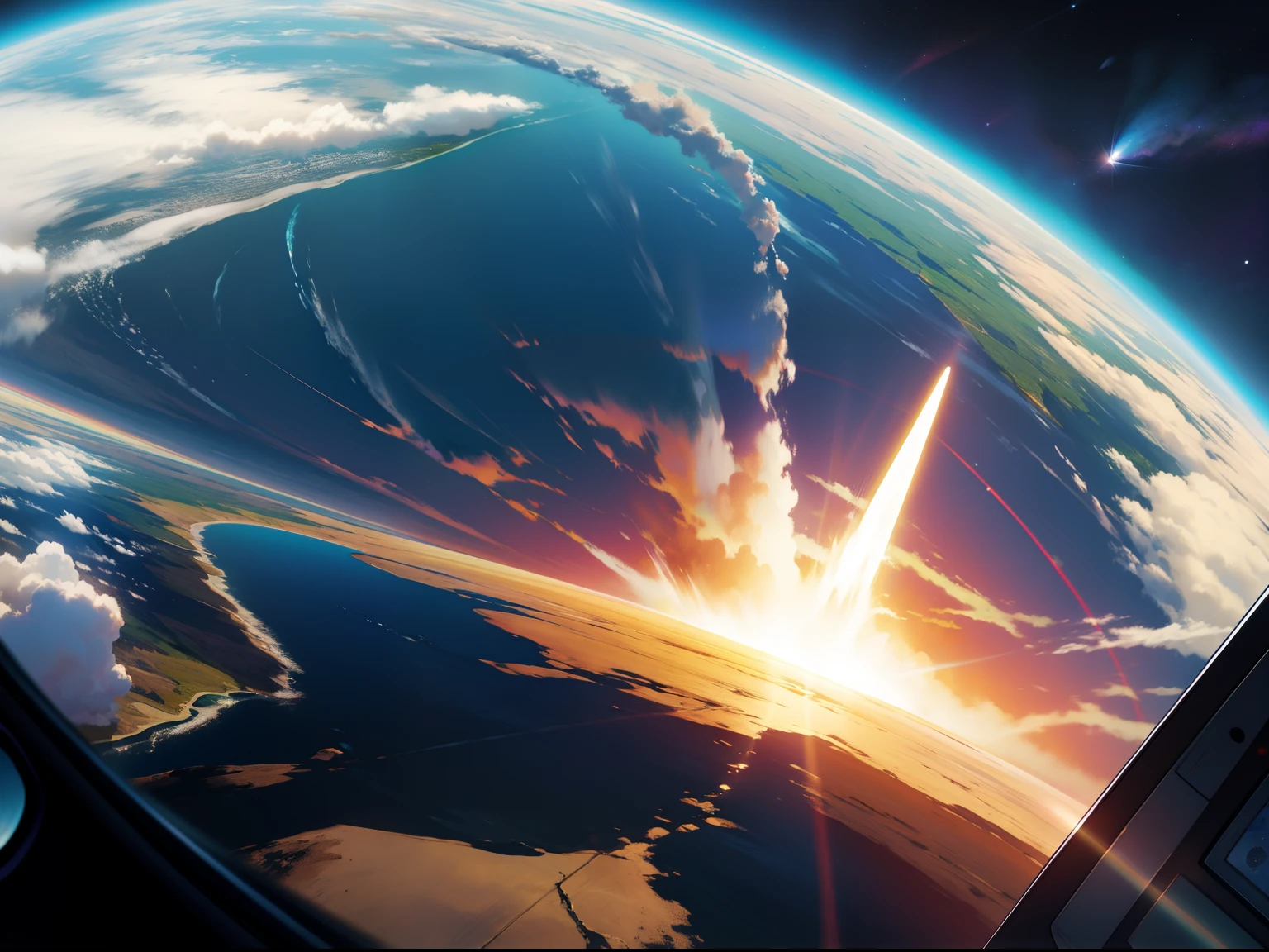 un fondo del espacio con la tierra en el fondo