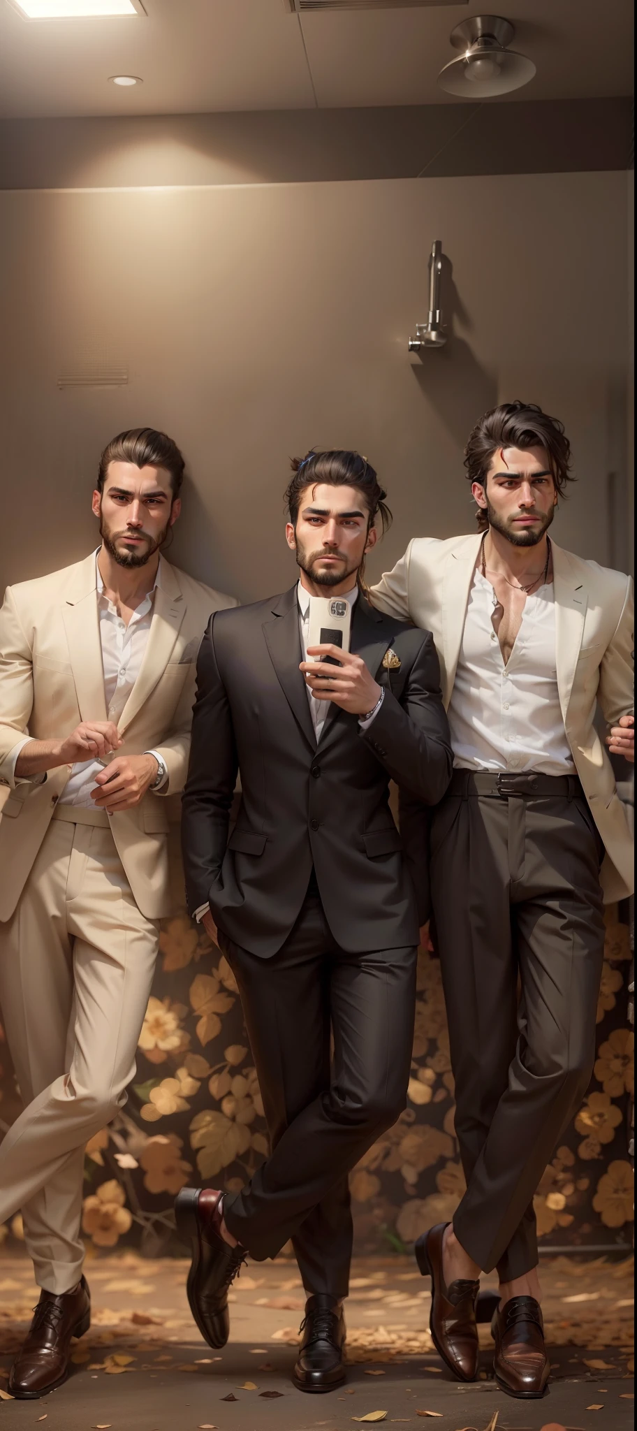 Man bun, handsome, realistic very realistic