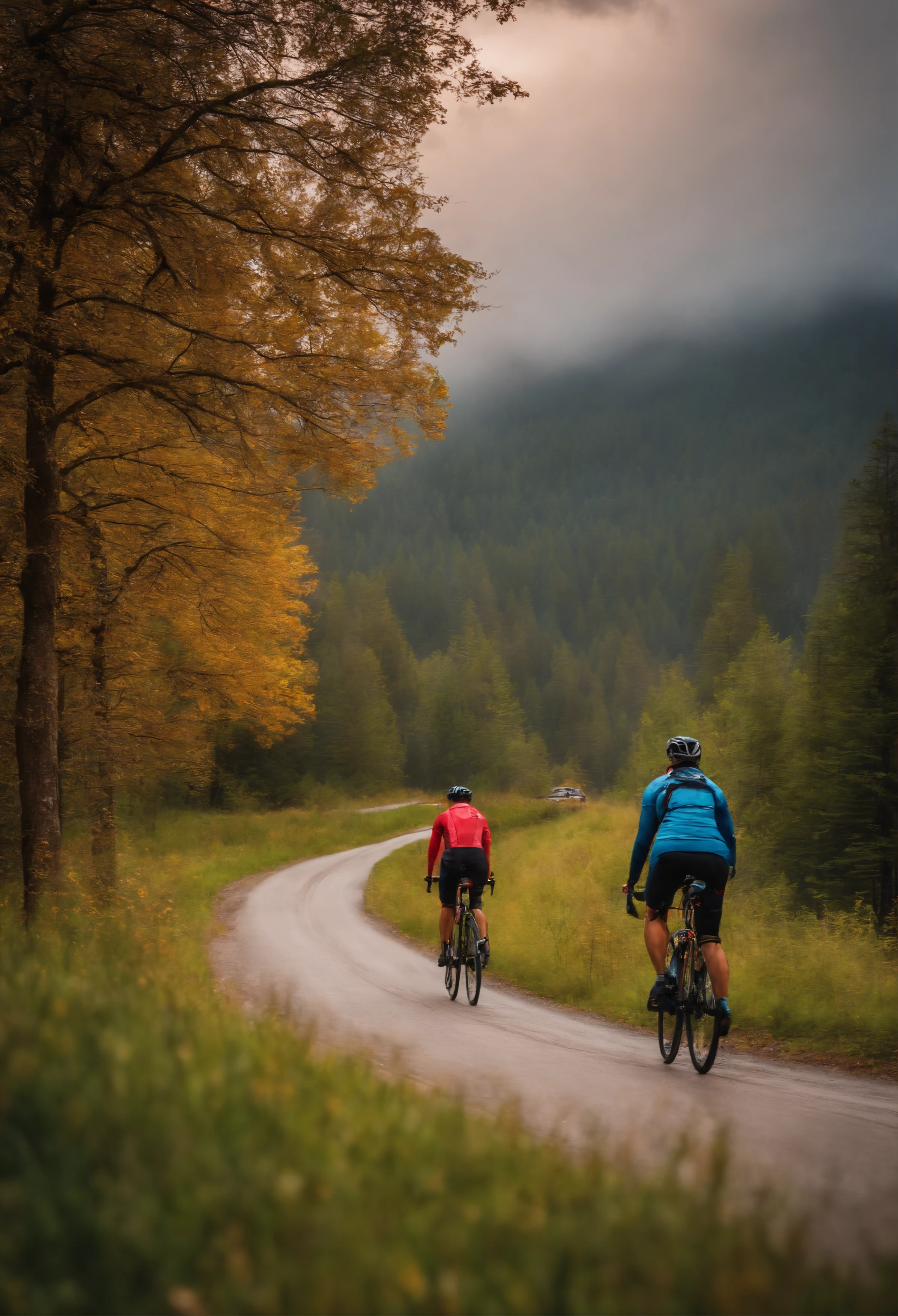 Ciclista, montanha, 8k, arvores, rios, adrenalina