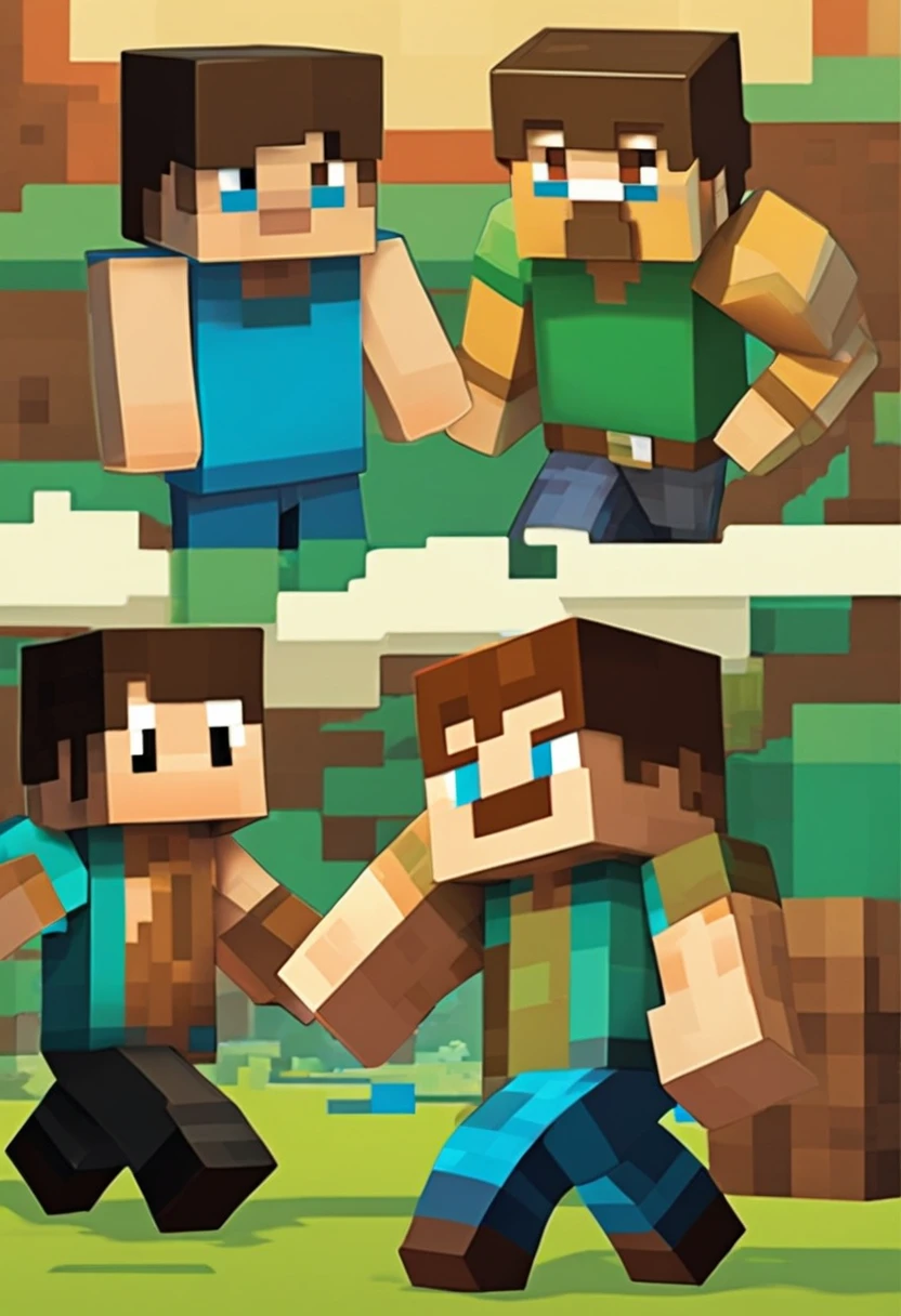 minecraft steve punching wood