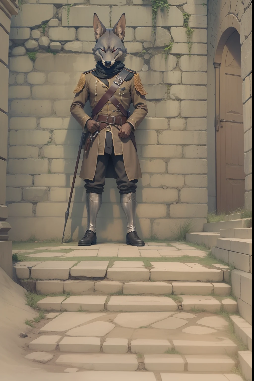 Jackal Vulvit !  The guard's words flew across the walls of the dungeon.
Three guards and an unknown one approached the Jackal's cell.
- - Jackal, you are sentenced to execution by beheading - said the unknown.
- I've only been here five years, and they want to kill me already? - The Jackal said with displeasure.
- Also the sentence will be executed right on the city square, now - the unknown man said quickly enough.
- Well, then, can we go to the square already? -
What the Jackal said struck both the unknown and the guards.
- - So I can 't wait to die !  The guard thundered with a furious look at the Jackal