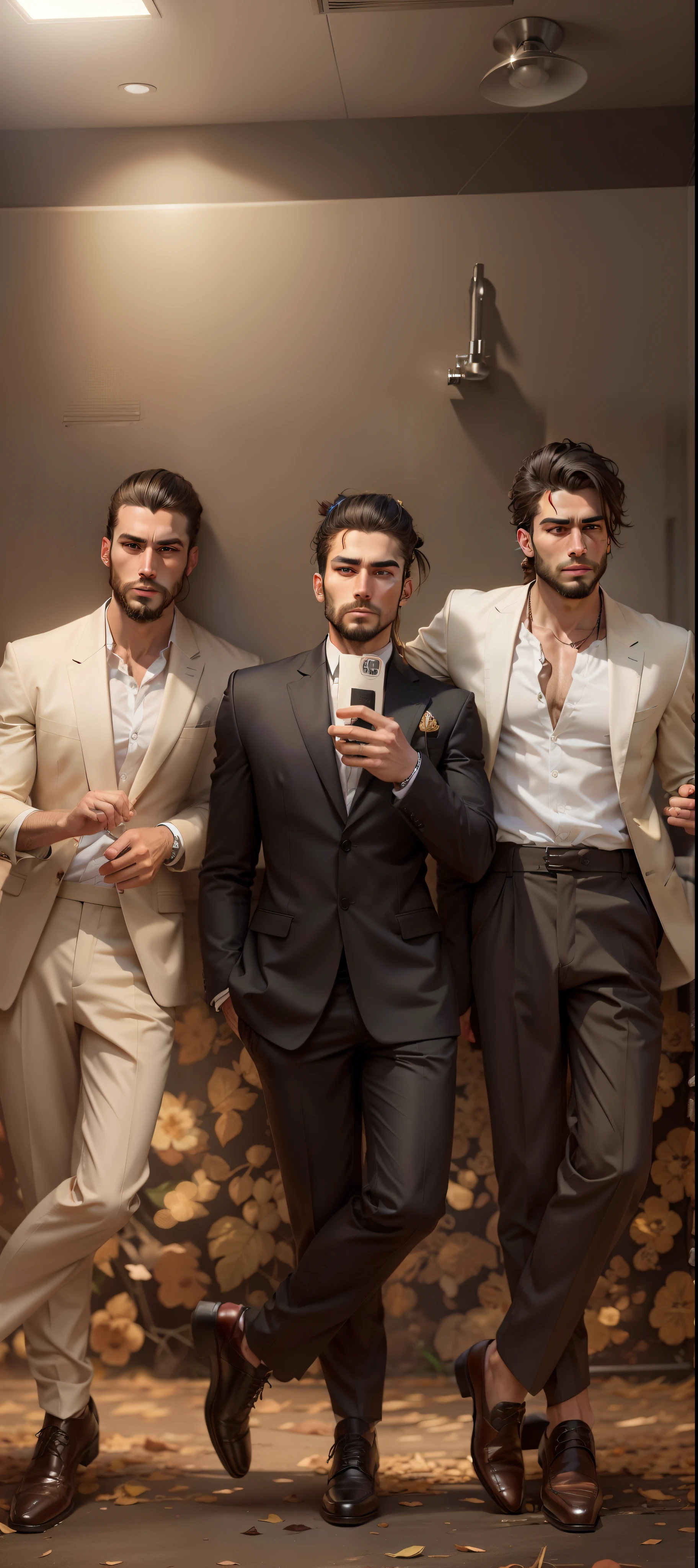 Man bun, handsome, realistic very realistic