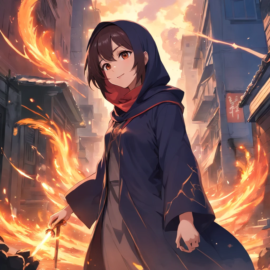 A young man,Crazy expression,akame,brunette color hair,short detailed hair,black toga,hoods,Long staff,suns,food,The formation of France,altar,Awesome spell,casting spells,villain,Black gas,great laughter,Rabid,Low ball,Blood sacrifice,altar,darkly,standing on your feet,hijabi sluty,dead body,outside of house,dark wizard,stares at the camera,laughingly,Orchestrating bad things,The eye,Feet
