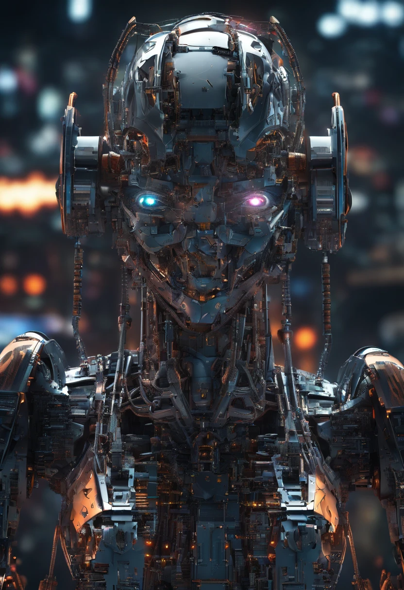 mulher Mecha , scientific fiction, Front view, senso de tecnologia, Renderizador OC, Motor irreal, Very high detail, HD 8K, studiolight