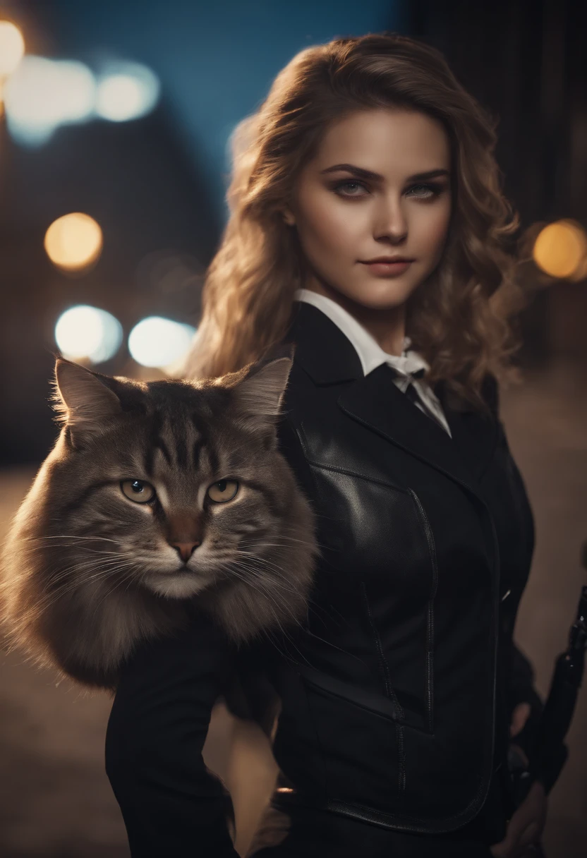 (Masterpiece: 1.2, best quality), (Extreme detail CG Unity 8k wallpaper, Masterpiece, best quality, Special detail, Best shadow), (Beautiful Eyes Resolution: 1.2), (1 Girl), ((Cyborg, School Uniform)),Teenage Girl (Dark Blonde Hair Long:1.2),Random Pose ,smile,,realistic,bright eyes,cat ears,biker,roadside