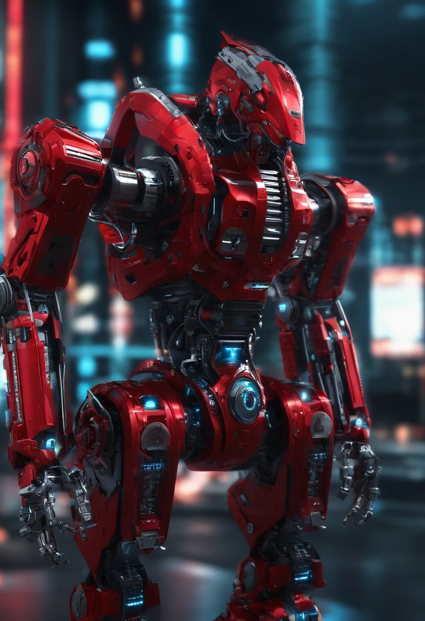 carro Mecha vermelho, scientific fiction, senso de tecnologia, Renderizador OC, Motor irreal, Very high detail, HD 8K, studiolight