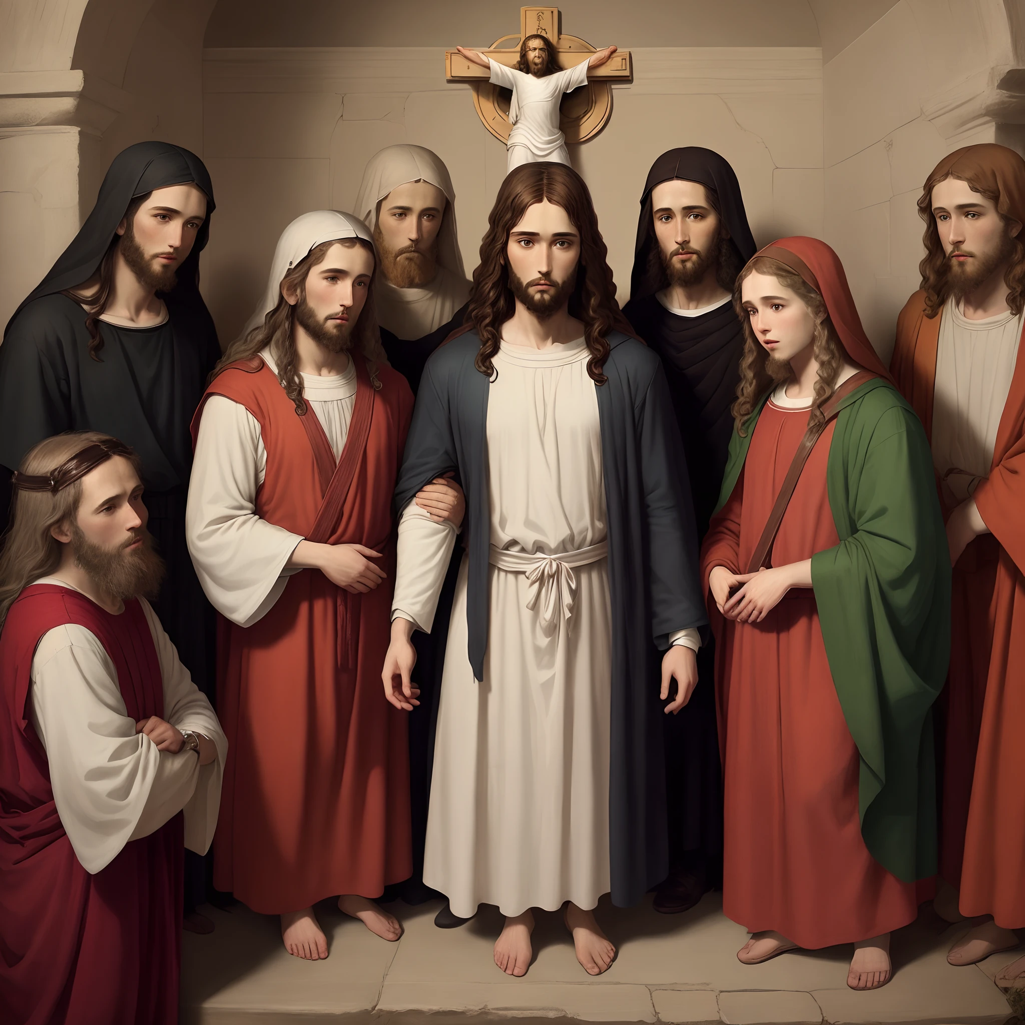 A picture of Jesus Christ with the apostles