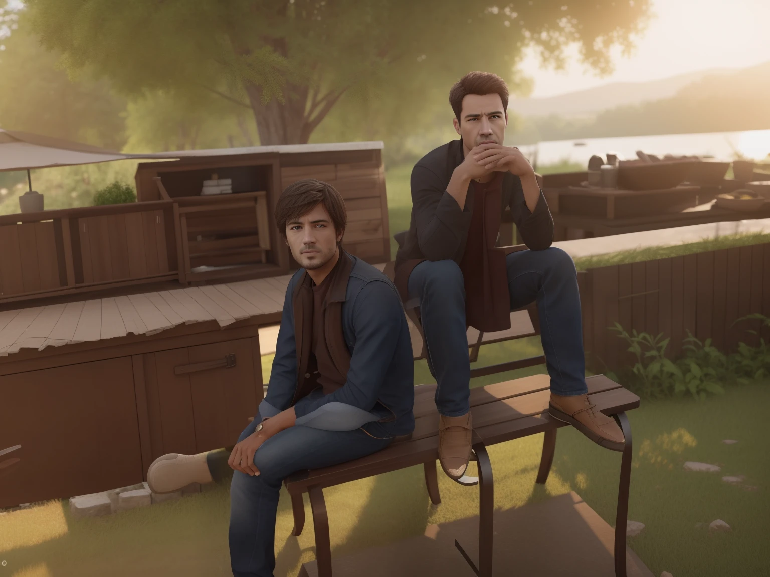 Generate a realistic picture of them.dont change Thier face and texture.4k ultrahd resolution.looking realistic masterpiece