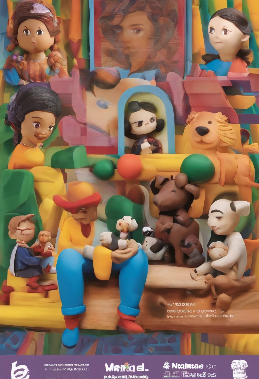 sign with a photo of 4 children and 2 dogs, by Maria Helena Vieira da Silva, by Almada Negreiros, desenho, by Almeida Júnior, by Rodolfo Amoedo, Directed by: Nandor Soldier, Imagens, Directed by: Arturo Rivera, Directed by: Veronica Ruiz de Velasco