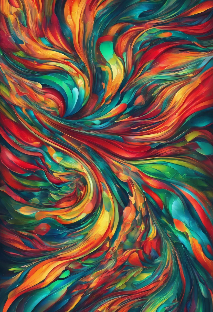 3d watercolor abstract,dark background,high resolution,high quality,colorful,green,red,blue