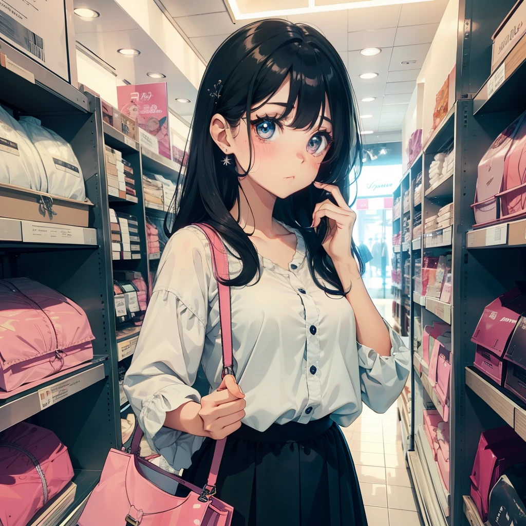 1 beauty,Watery Big Eyes,Pouting,long eyelasher,falda corta,Blushlush,In clothing stores,