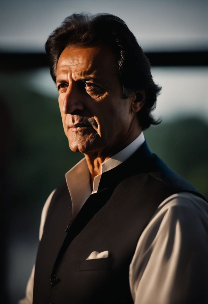 Portrait of prime minister of Pakistan Imran khan.