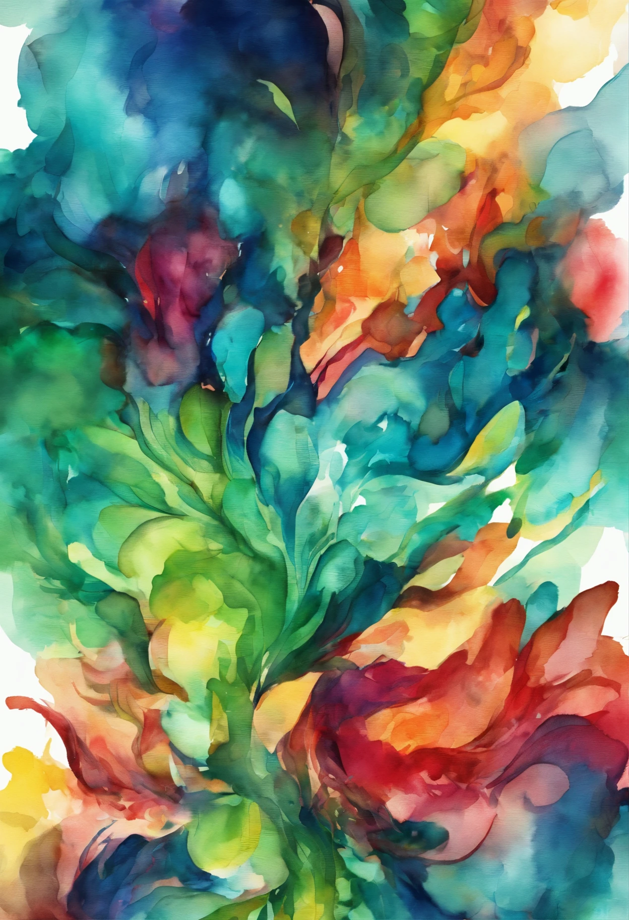 3d watercolor abstract,dark background,high resolution,high quality,colorful,green,red,blue