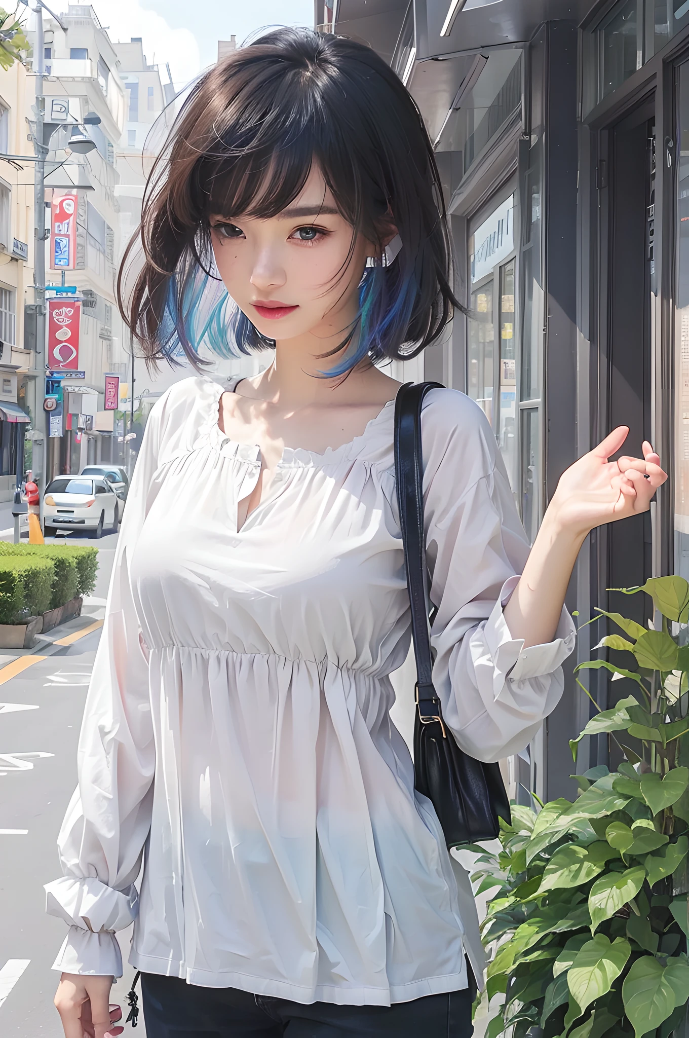 (photorealistic:1.4), best quality, masterpiece, ultra high res, 1girl, (detailed face:1.2), (detailed eyes:1.2), (detailed hair:1.2), (detailed clothes:1.2), 4k, (detailed color:1.2), perfect finger,