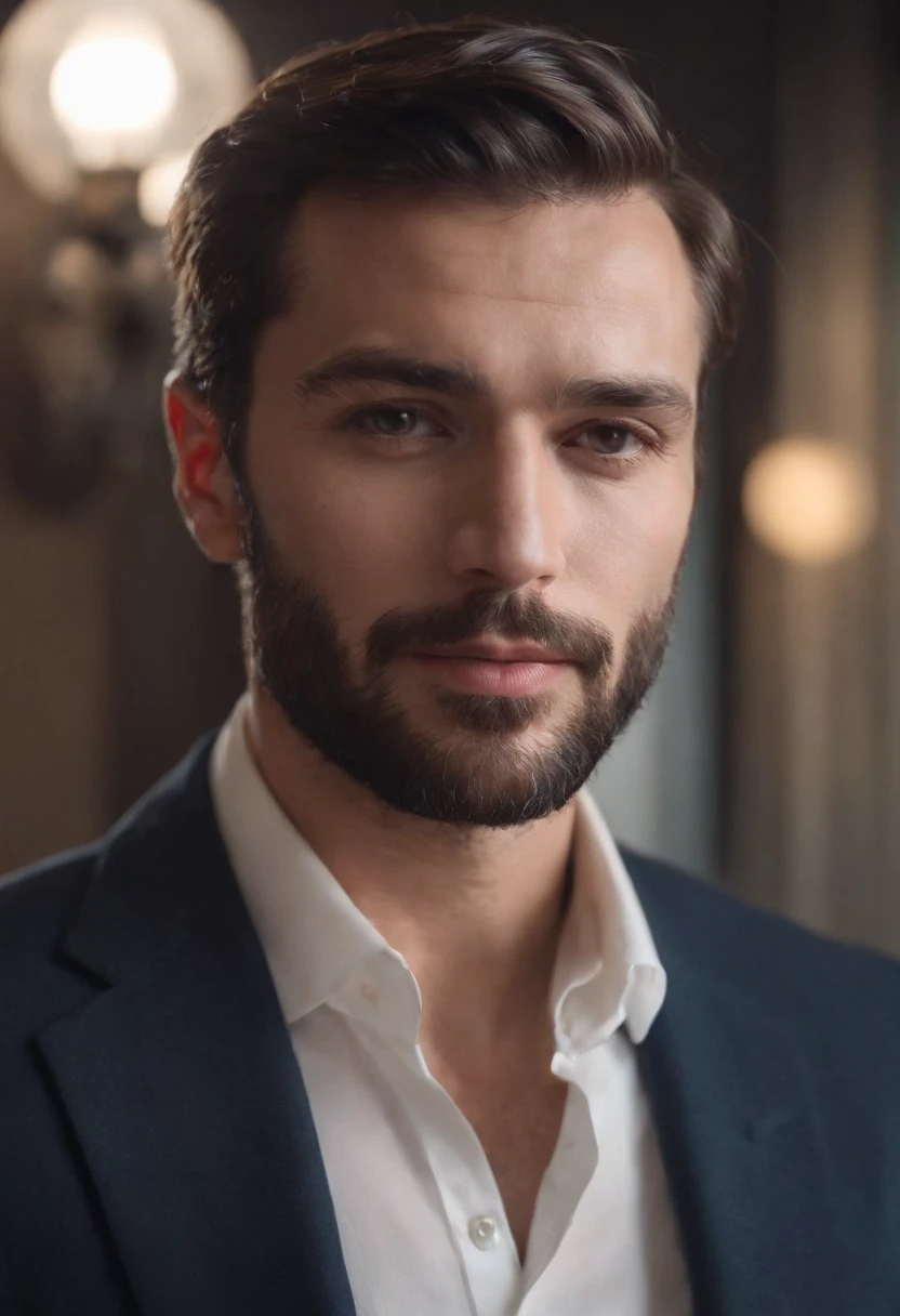 Homem lindo de terno , barba linda , homem sexy executivo, terno preto