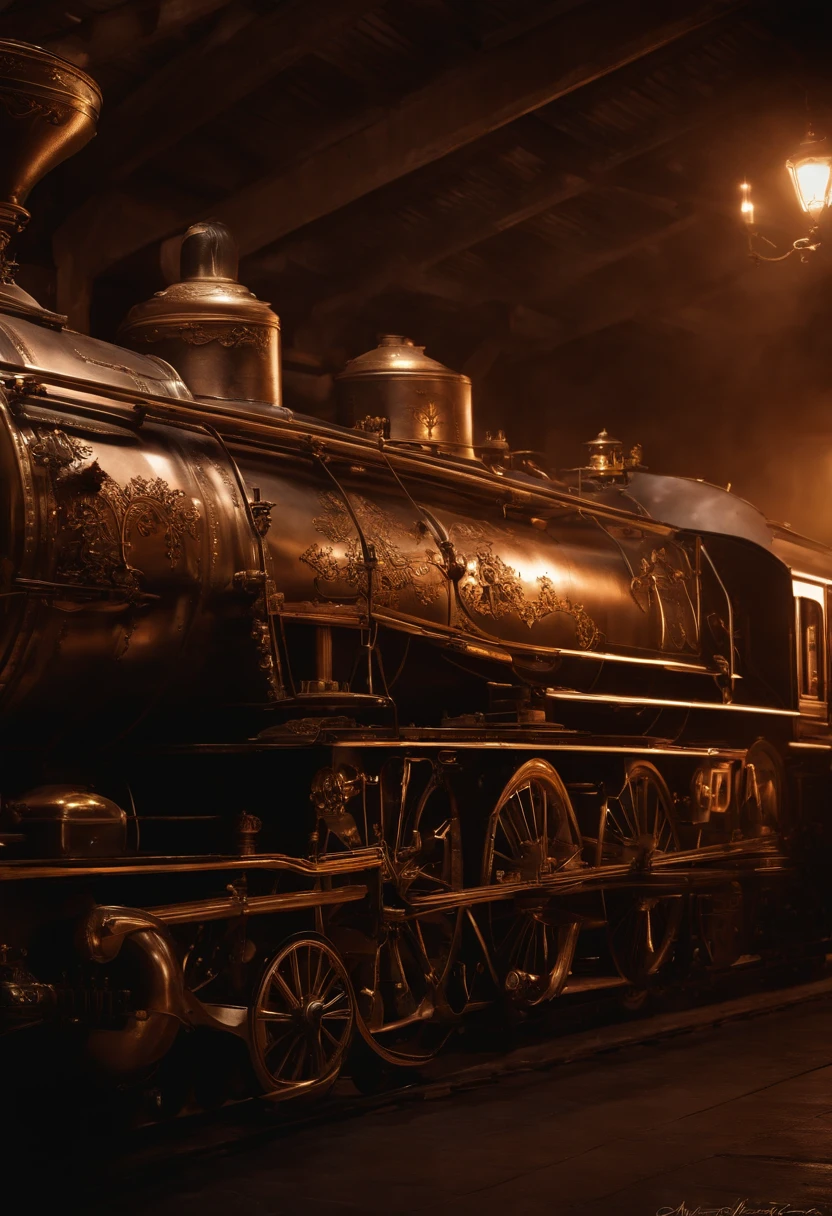 (CG extremamente detalhado e realista, master part, best quality, ultra-detalhado), Steampunk, São Paulo, (best ilumination, Melhor sombra, um extremamente delicado e bonito), Dynamic angle, cinematic atmospheric, serralheria ornamentada, Engrenagens, mechnical, smoke billowing, vapor, period costume, cores vibrantes.