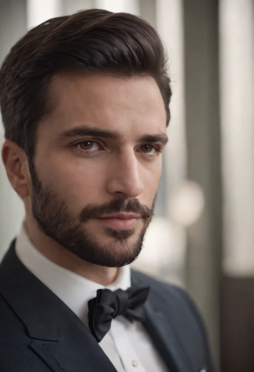 Homem lindo de terno , barba linda , homem sexy executivo, terno preto