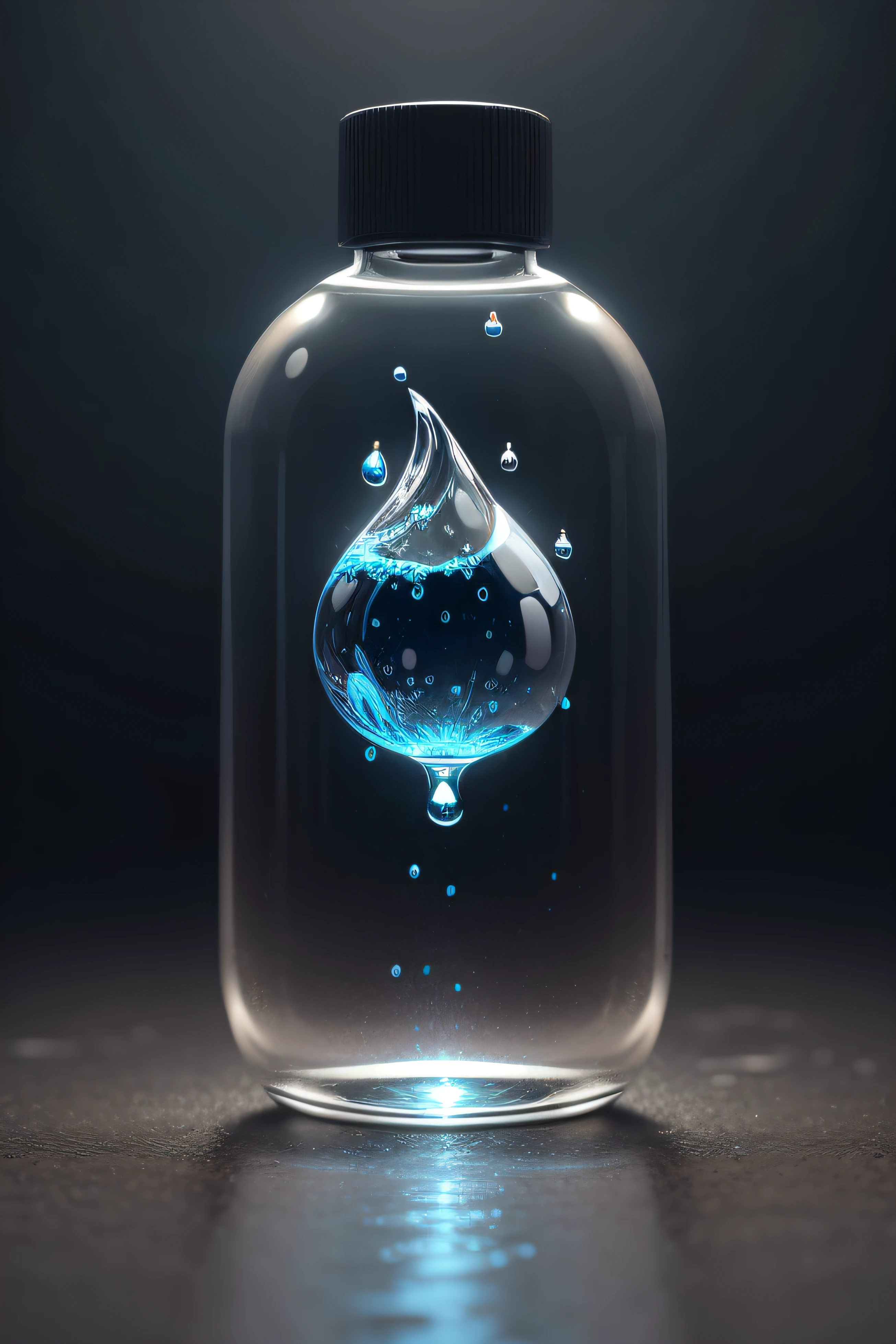 water drop from water tab for water saving ,Generative Ai