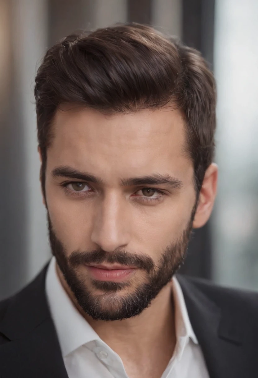 Homem lindo de terno , barba linda , homem sexy executivo, terno preto