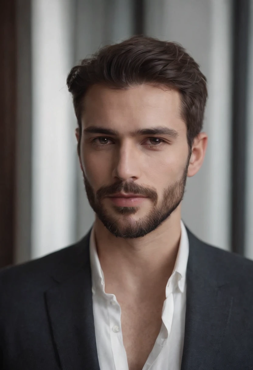 Homem lindo de terno , barba linda , homem sexy executivo, terno preto