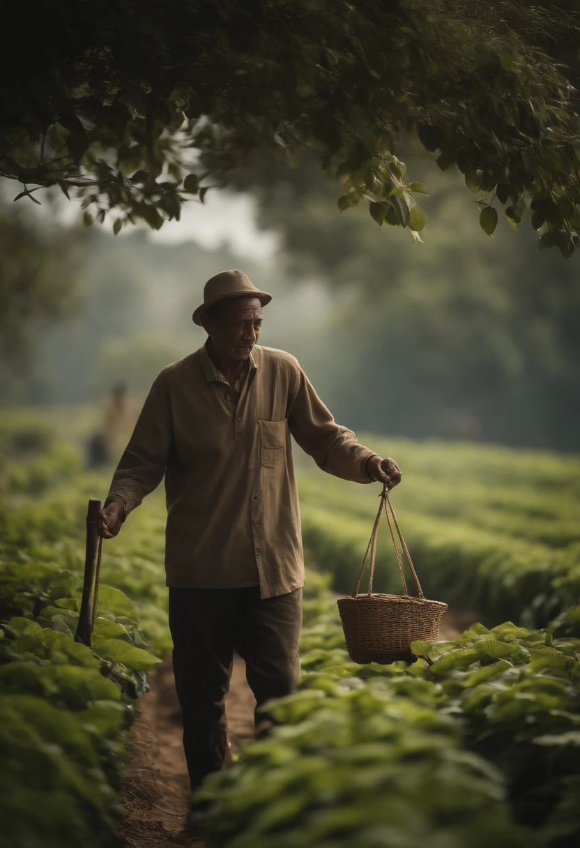 People from different cultures interacting with nature, such as gardeners, farmers, and fishermen
