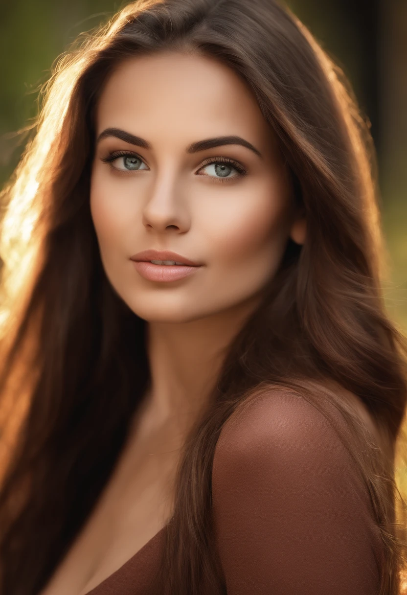 arafed woman with long brown hair looking erotic and wearing a strapless top, a picture by Juan O'Gorman, shutterstock, digital art, beautiful young face, fashion model face, gorgeous young model, young woman, beautiful sexy looking face, beautiful young girl, beautiful young woman, close mouth, youthful face, portrait sophie mudd, girl with brown hair