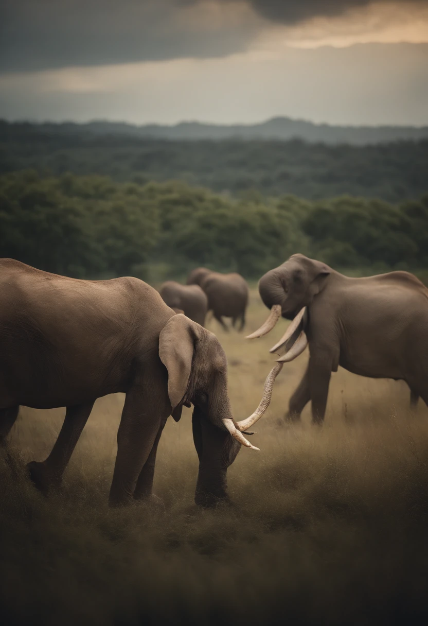 Scenes of peaceful coexistence between communities humans and wildlife