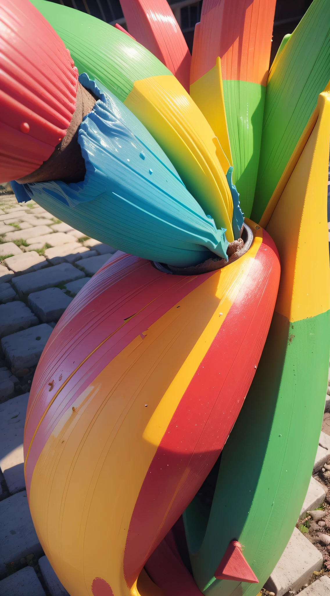 ( Detailed description ) ( melhor qualidade ) Uma paleta de cores vibrantes emergindo de uma paisagem inesperada