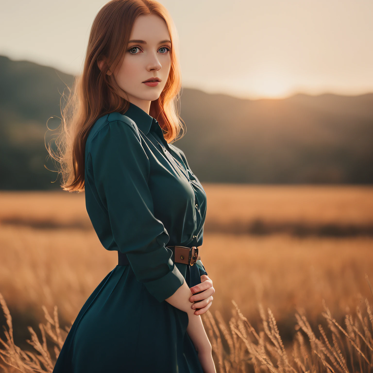 masterpiece, best quality, cinematic photo,
digital artwork illustration ,
beautiful 22yo woman, pale skin,
german,
feminine physique,
shirt, dress
dark ginger hair,
large breasts,
bright eyes,
erotic,
modern flat background,
dark illustration style,
(8k, cinematic composition, photorealistic, sharp focus), elaborate background, cinematic, rule of thirds,
backlight,
dslr,
film grain,
intricate details,