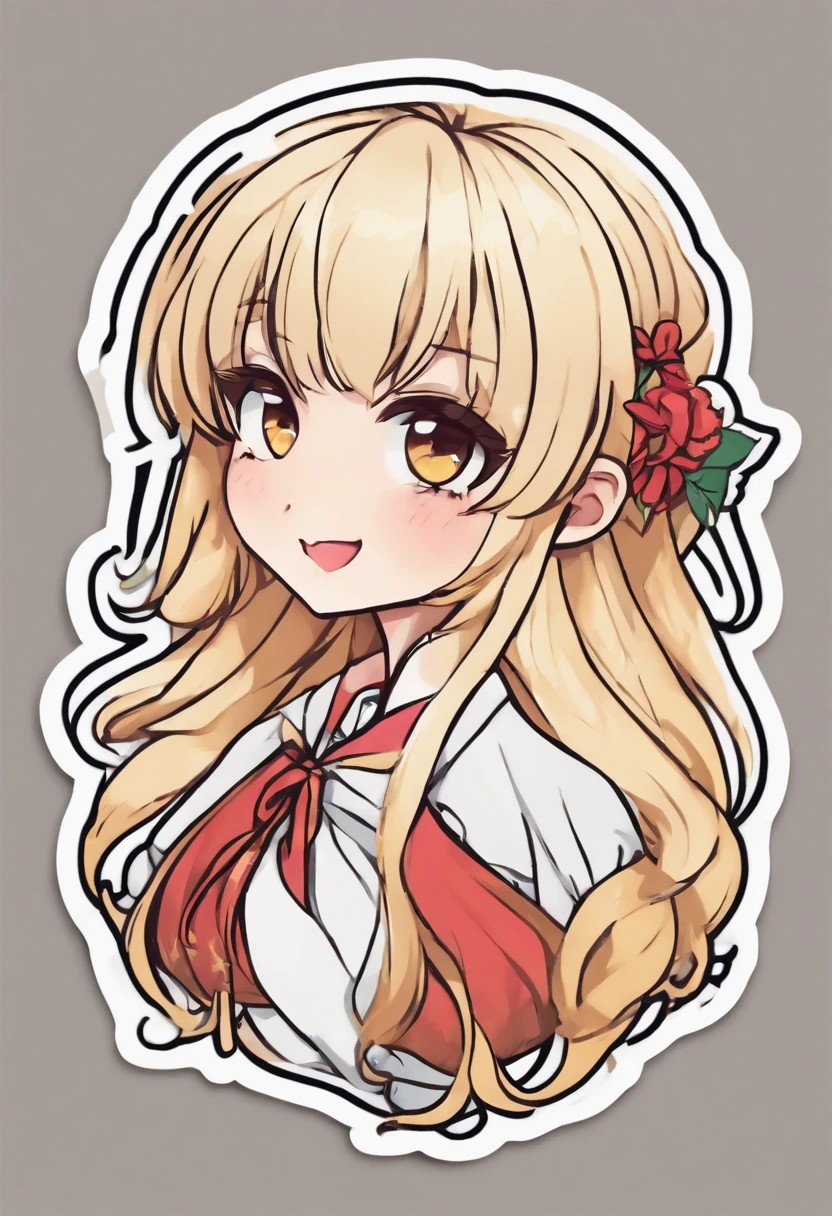 (anime character) scalloped sticker design, with white outline, in bright and vibrant colors, on PNG background, stickers
kawaii (subject), professional sticker design, flat design, vector lines, colorful