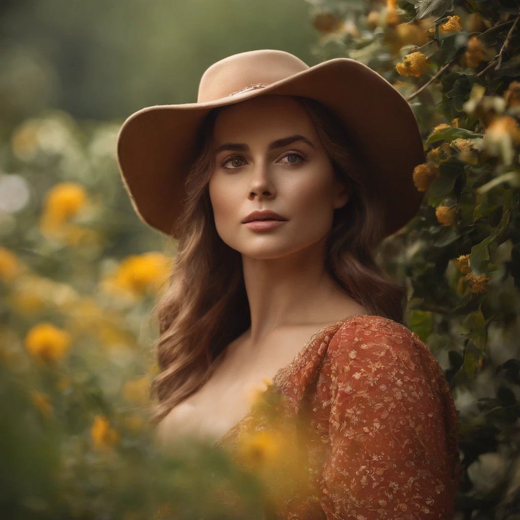 (best quality,4k,8k,highres,masterpiece:1.2),ultra-detailed,(realistic,photorealistic,photo-realistic:1.37),Classic,Amazing,beautiful detailed eyes,beautiful detailed lips,extremely detailed eyes and face,long eyelashes,oil painting style,canvas texture,old-fashioned dress,golden lighting,garden scenery,colorful flowers,romantic atmosphere,vintage colors,soft sunlight,serene expression,graceful pose