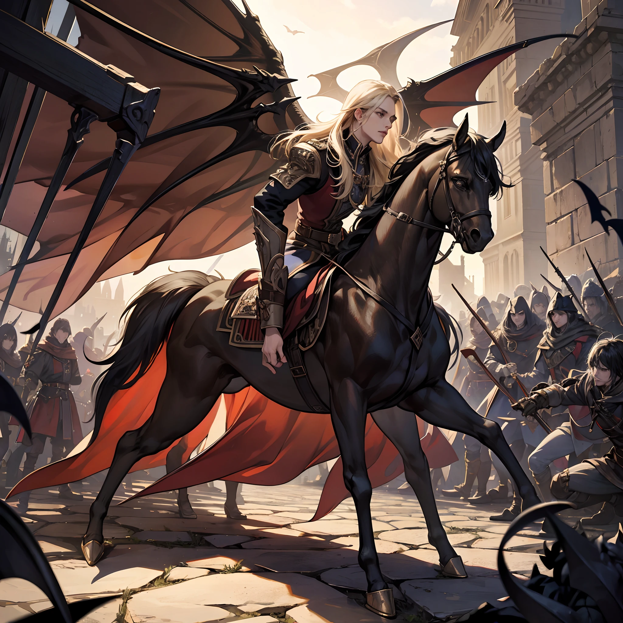 Castlevania Shadow Lord hyper realistic super detailed Dynamic shot masterpiece leading demon army troops into battle Hyper realistic hyper realistic war environment super detailed cinematic scenes movie Epic Legendary different angle of view
