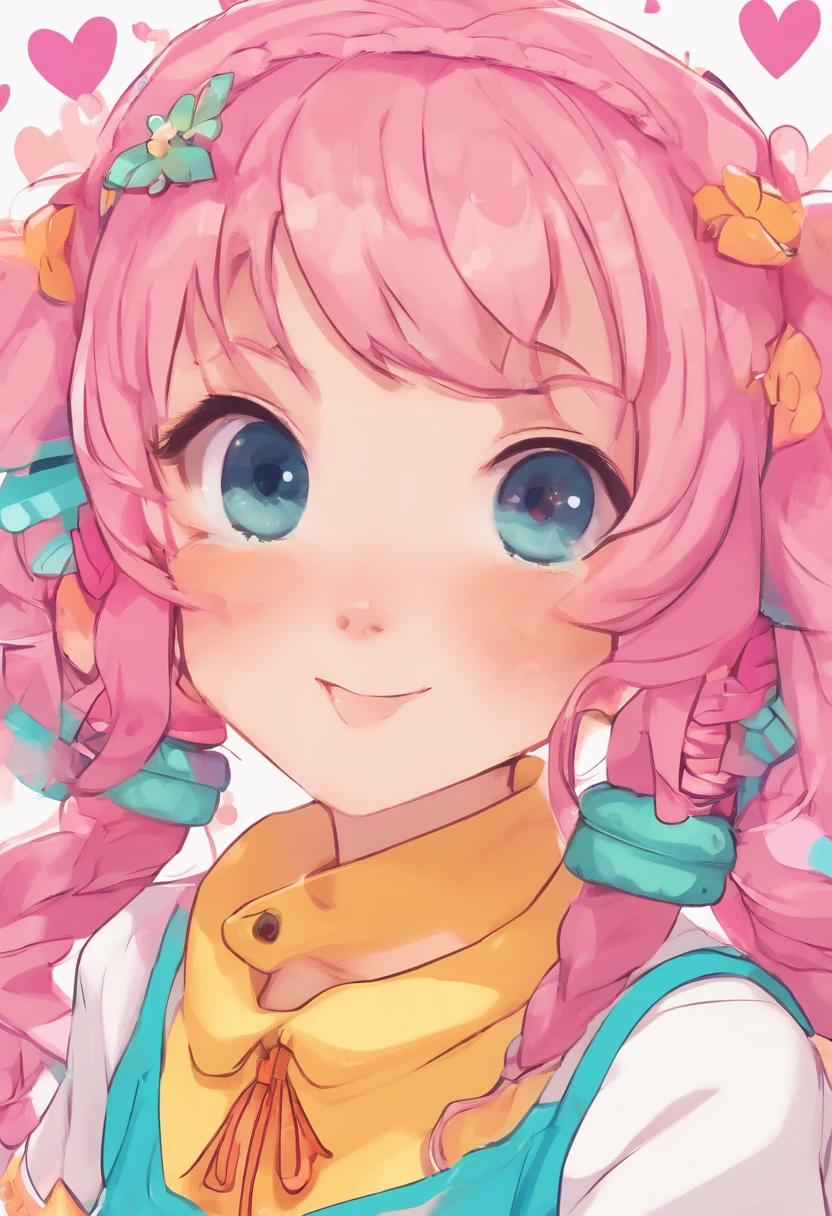 (extremely detailed CG unity 8k wallpaper,masterpiece, best quality, ultra-detailed), best lighting, soft breathing, floating in the air, high saturation, dynamic angle, medium-near viewing angle, lots of color, (a girl), school uniform, smiling and playful, neck bow, long blue pigtails, white and detailed tights, socks, looking directly at the camera, (anime style filter).