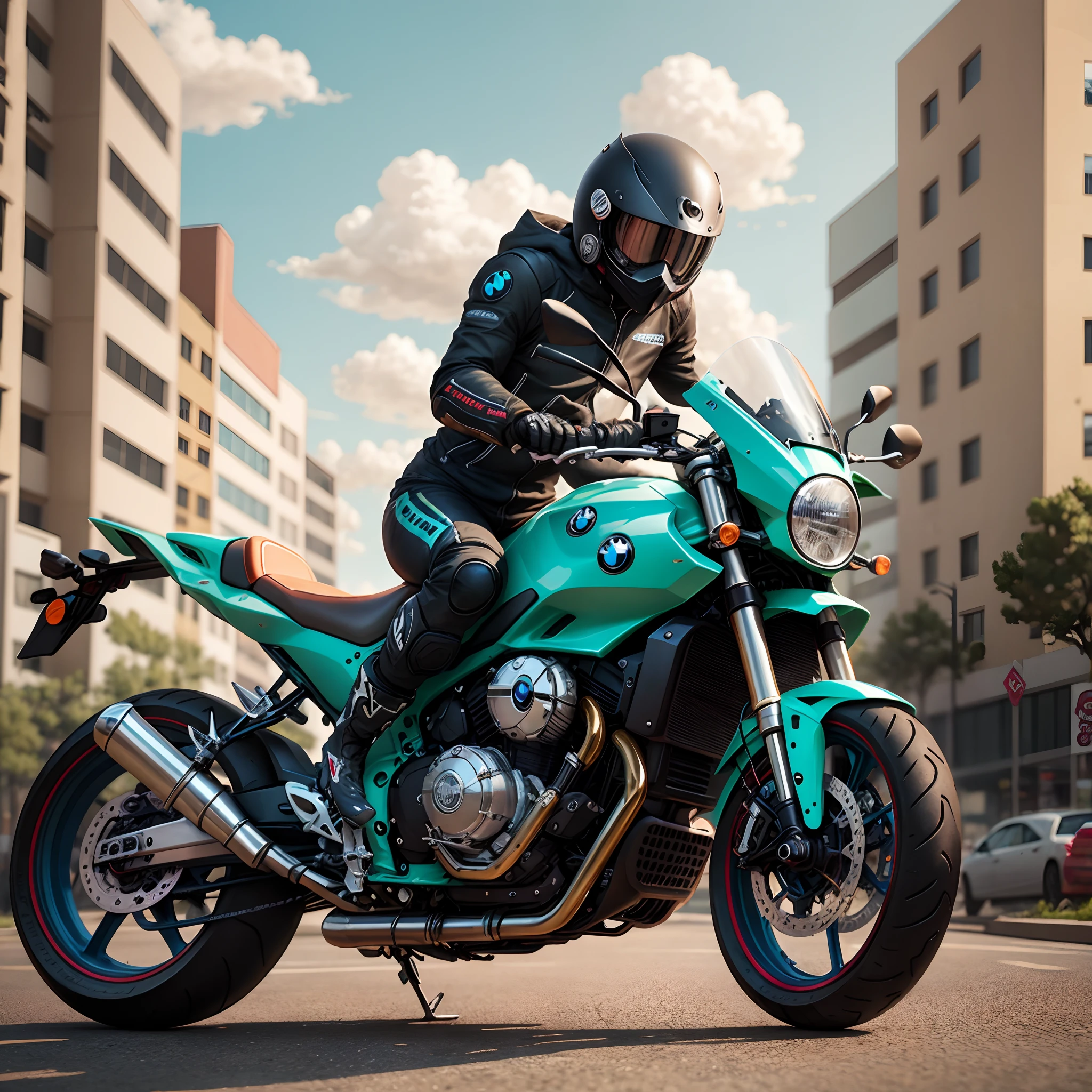 Mecanico de moto BMW, ultra realista
