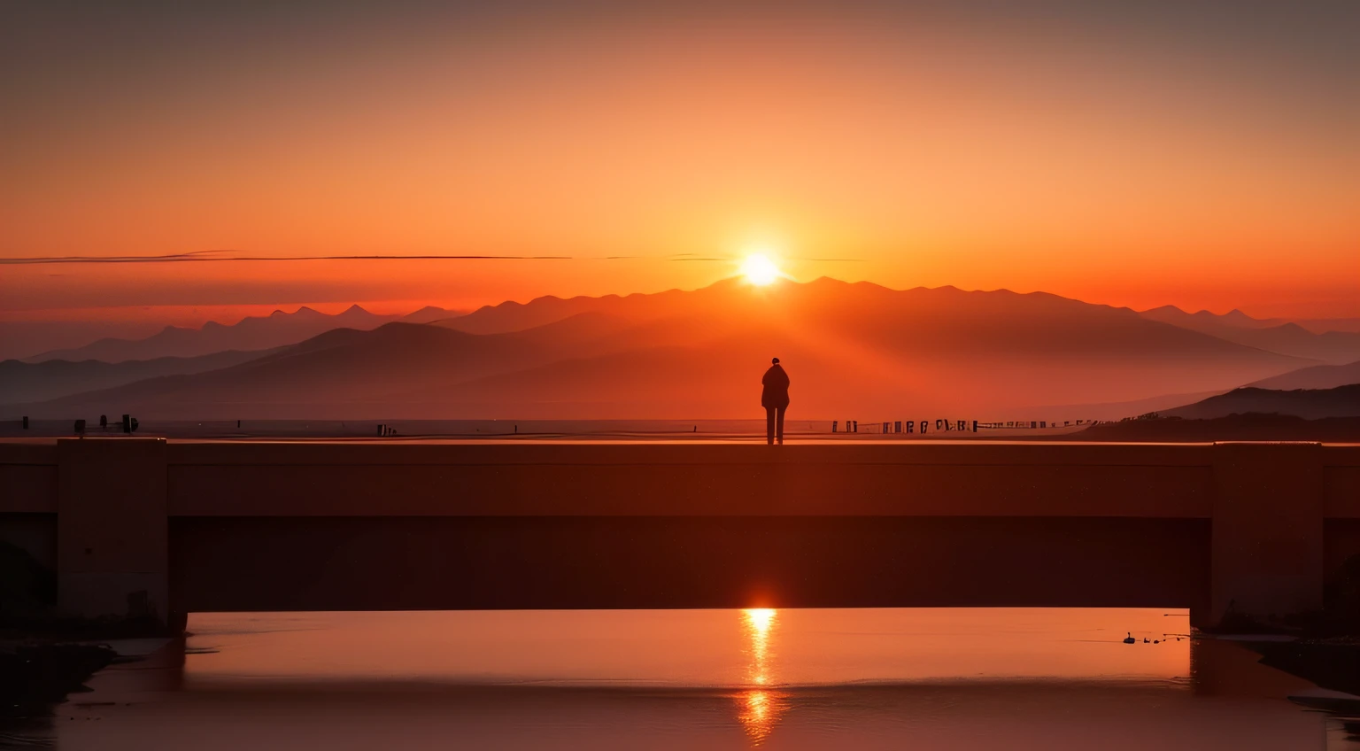 An image of a majestic sunrise, with warm colors illuminating the horizon, symbolizing hope and a new beginning. It may include a silhouette of people gathered in contemplation in front of the beauty of nature.